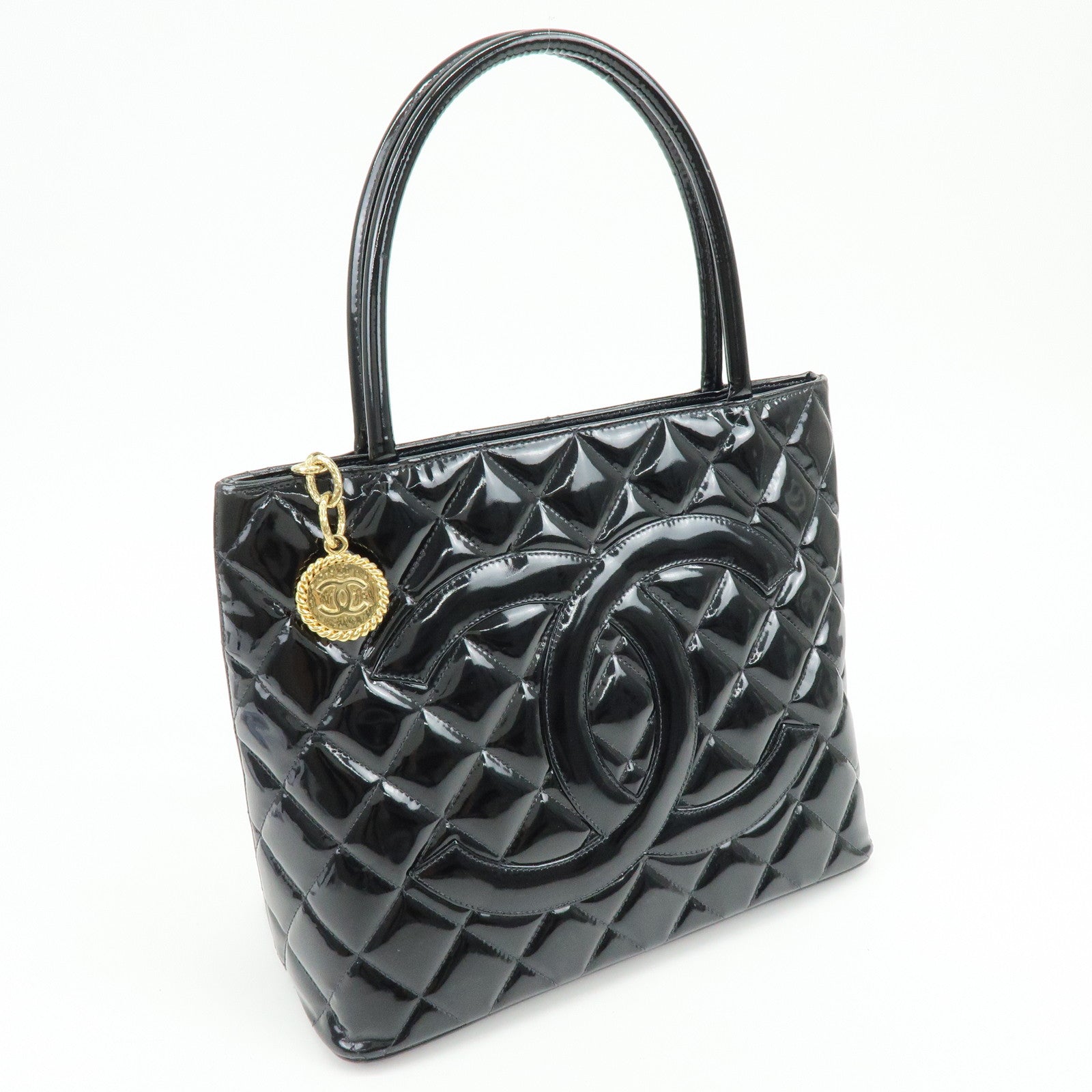 CHANEL Matelasse COCO Mark Medallion Tote Bag Hand Bag A01804