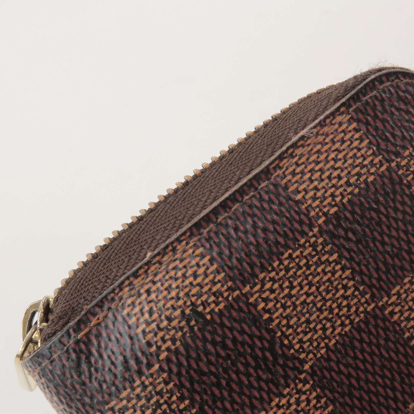 Louis Vuitton Damier Canvas Zippy Coin Case Wallet Brown N63070
