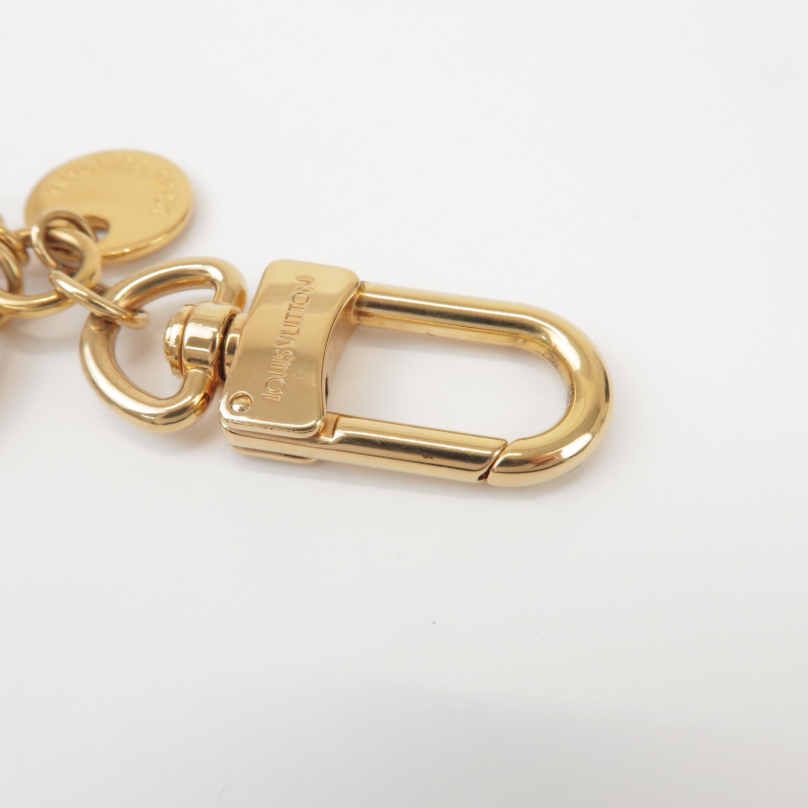 Louis Vuitton Porte Cles LV Circle Metal Bag Charm Gold M68000