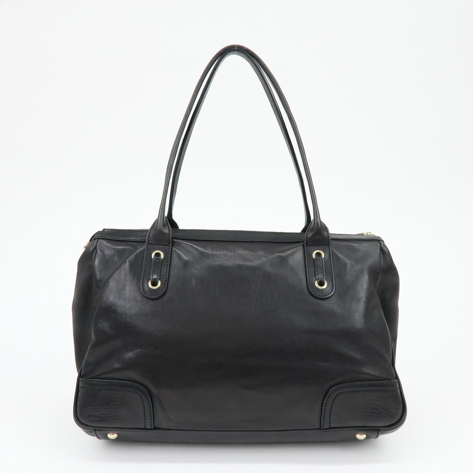 GUCCI Princy Leather Tote Bag Shoulder Bag Hand Bag Black 177052