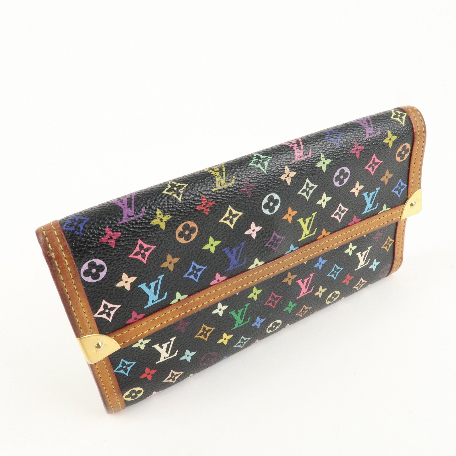 Louis Vuitton Monogram Multicolor Porte Trezor International M92658 Used