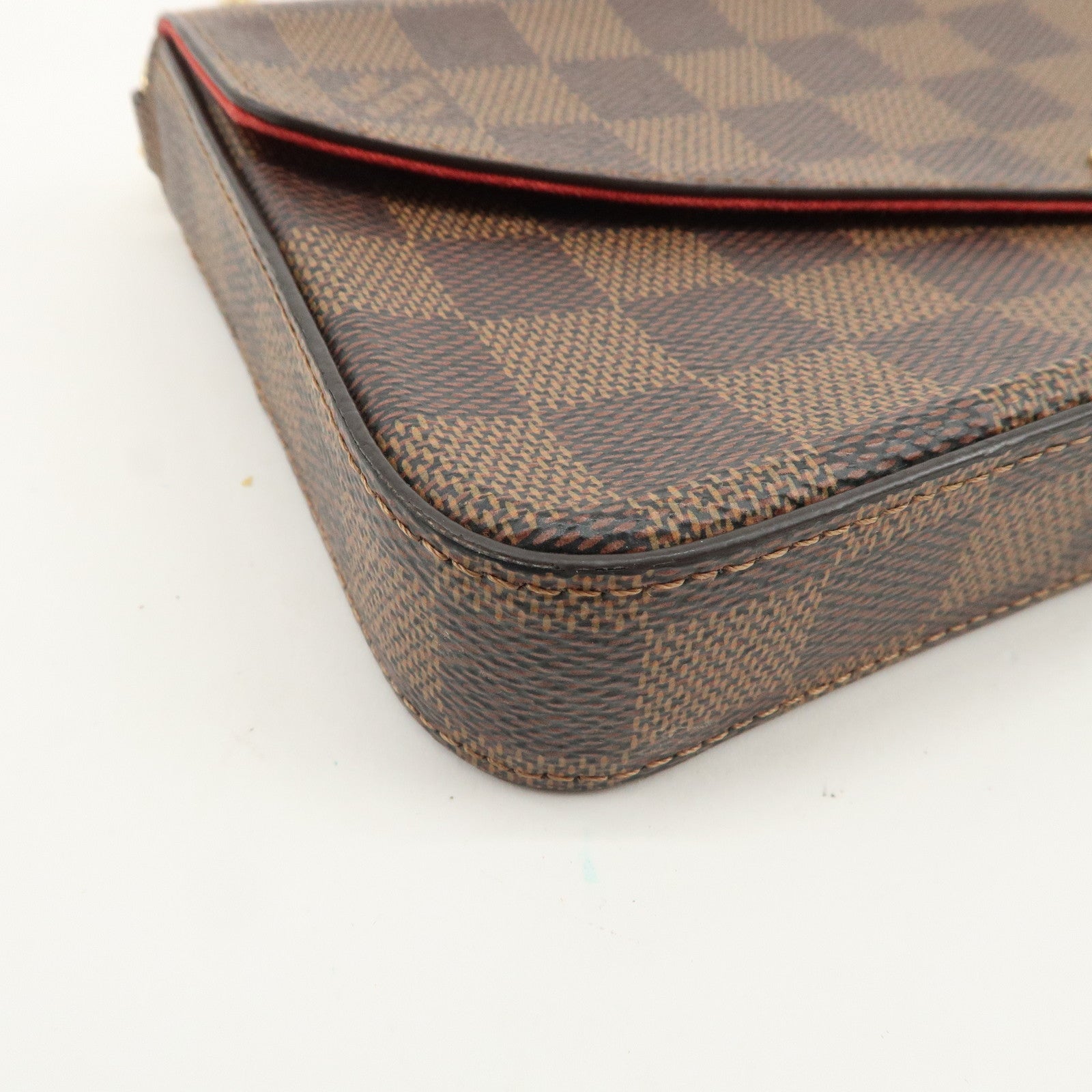 Louis Vuitton Damier Pochette Felicie Shoulder Bag Brown M63032