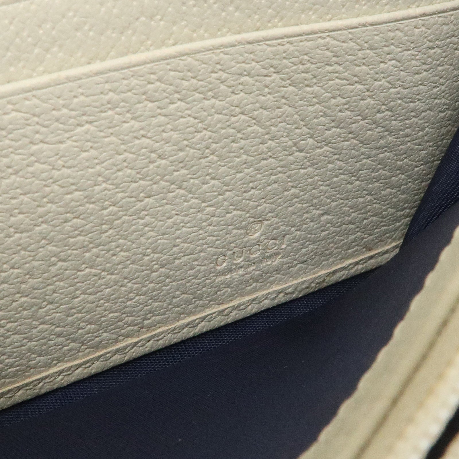 GUCCI Ophidia Sherry GG Marmont Leather Bi-fold Long Wallet Ivory 523153