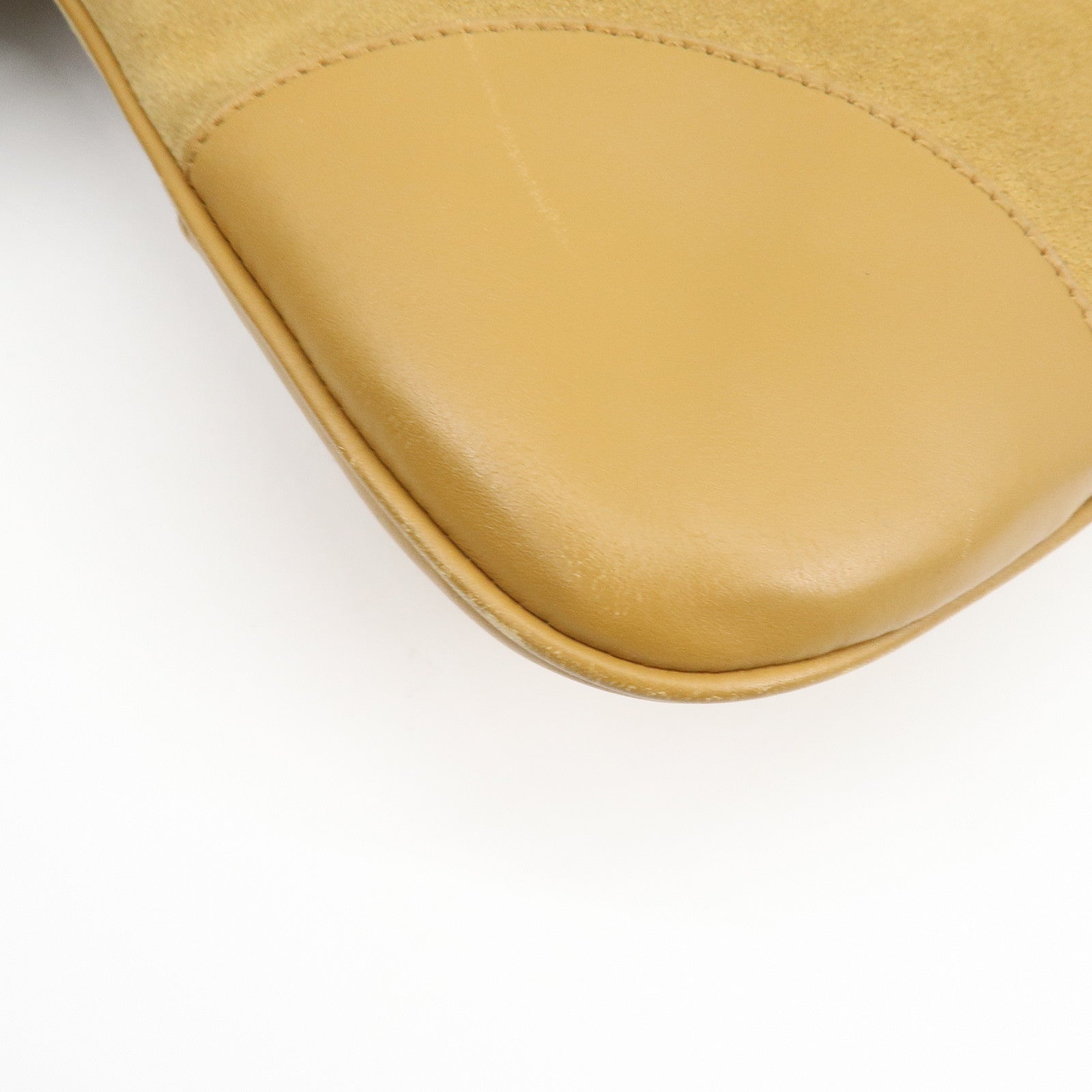 GUCCI Bamboo Suede Leather Kandinsky Shoulder Bag Beige 001・4061