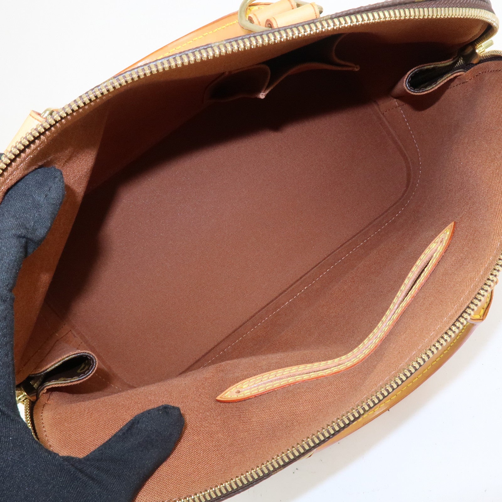 Louis Vuitton Monogram Alma Hand Bag Brown M51130