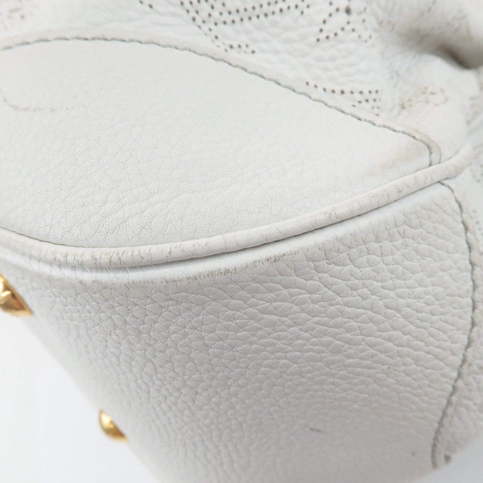 Louis Vuitton Monogram Mahina Solar PM Hand Bag Blanc M93126 Used