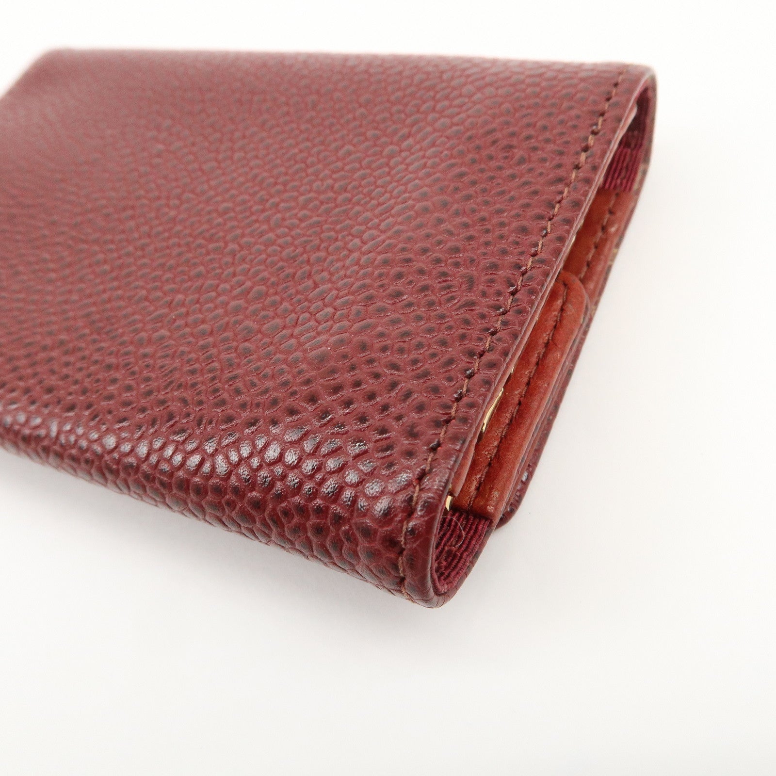 CHANEL COCO Mark Caviarskin 6 Rings Key Case Key Holder A13502