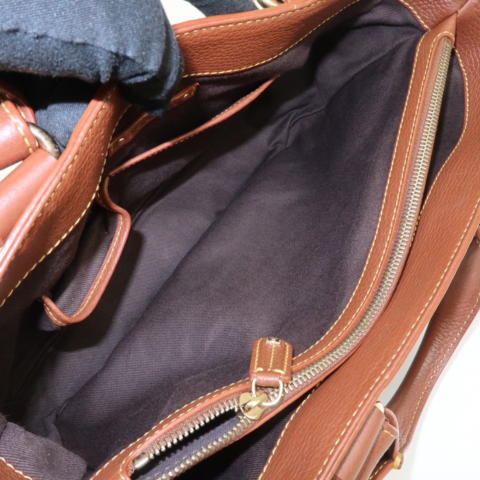 CELINE Macadam Denim Leather Boogie Bag Blue Brown