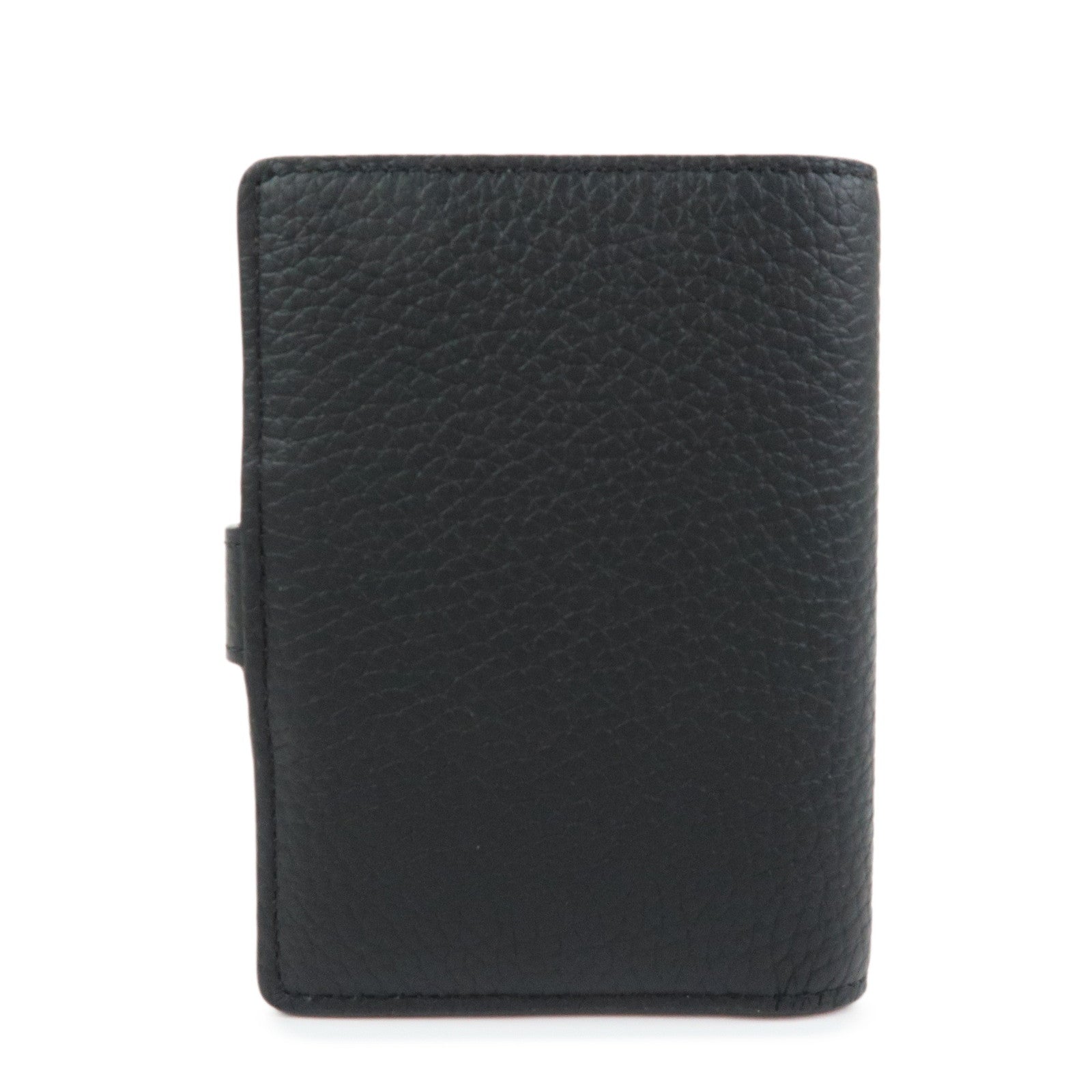 Louis Vuitton Taurillon Leather Vertical Compact Wallet Noir M81561