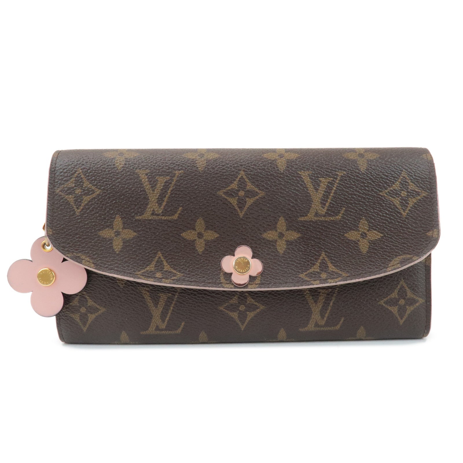 Louis Vuitton Monogram Portefeuille Emily Flower Wallet M64202 Used