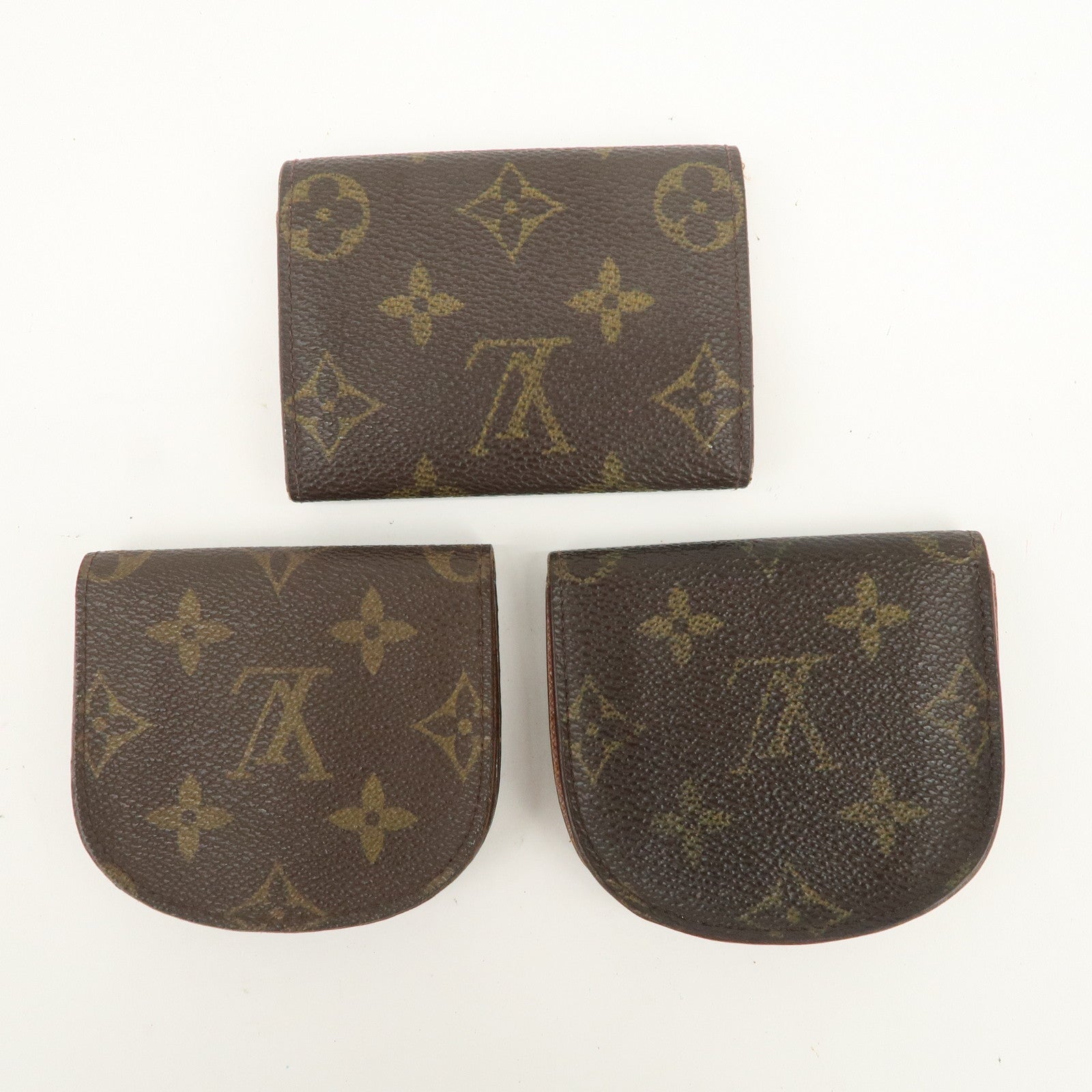 Louis Vuitton Monogram Canvas Set Of 3 Coin Case M61970/M61930
