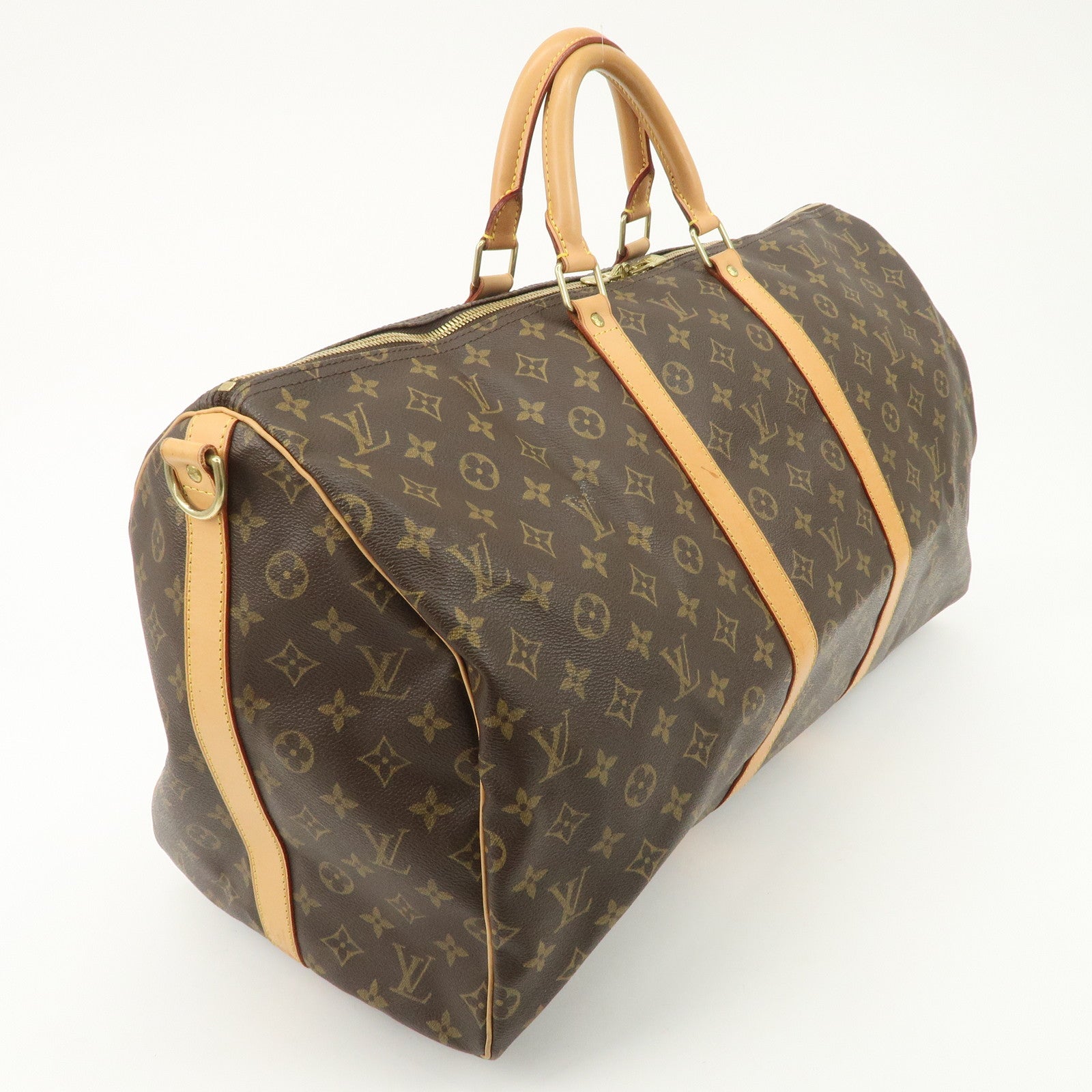 Louis Vuitton Monogram Keep All Bandouliere 55 Boston Bag M41414