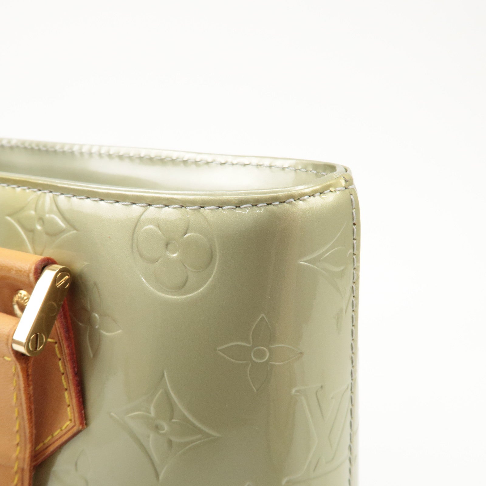 Louis Vuitton Monogram Vernis Houston Hand Bag Gris M91053 Used