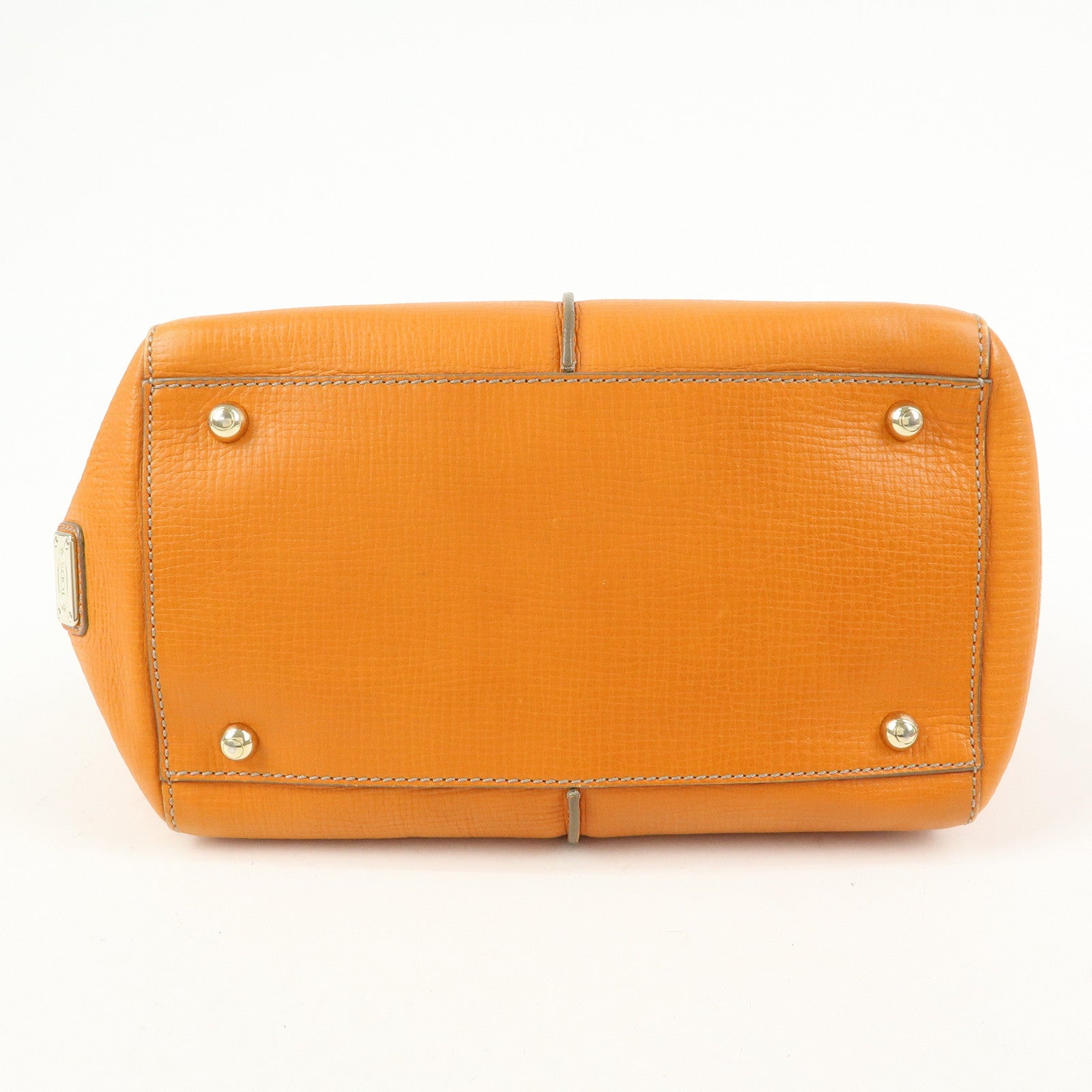 TOD'S D Styling Leather 2Way Bag Hand Bag Shoulder Bag Orange