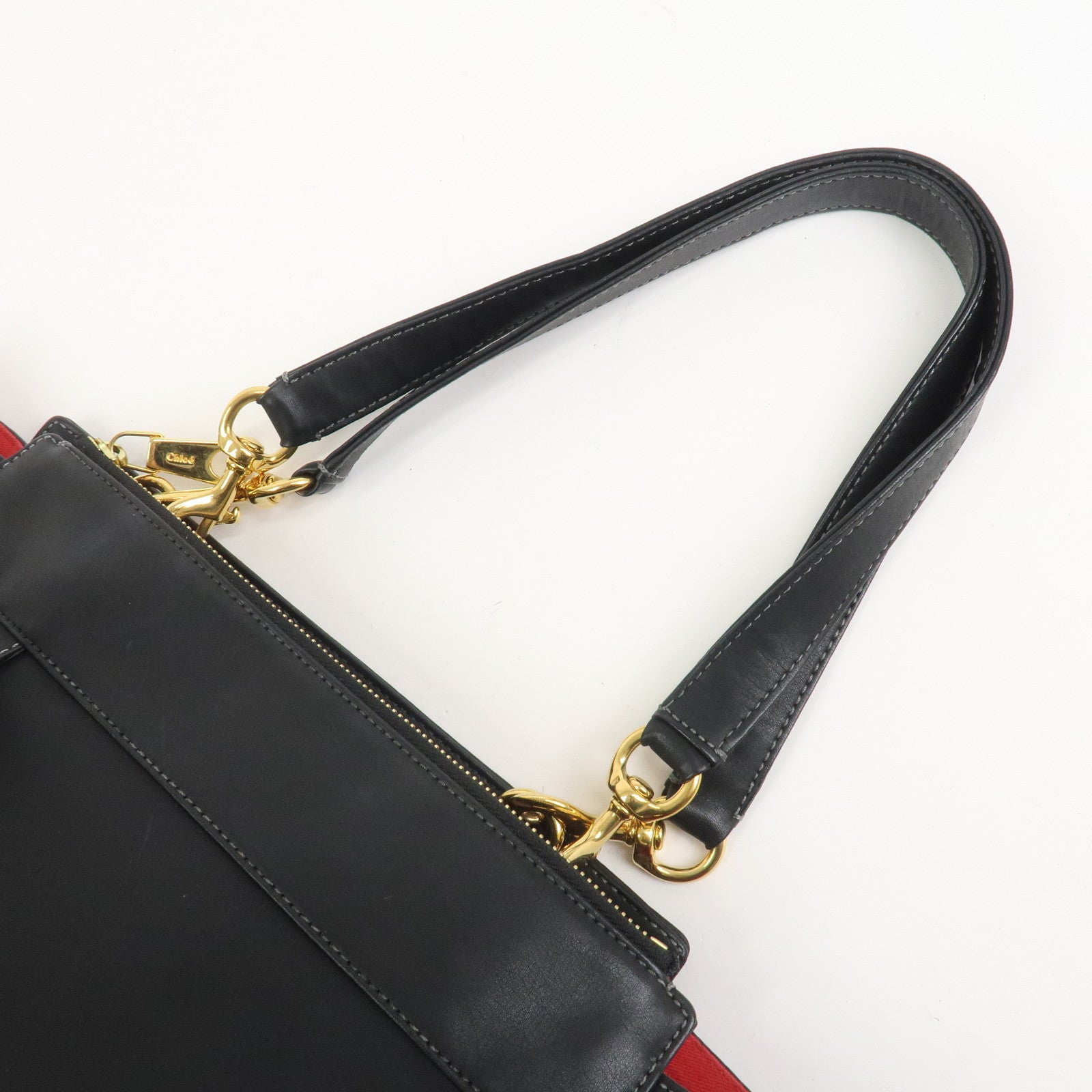 Chloe Eden Leather Tote Bag Shoulder Bag Hand Bag Black