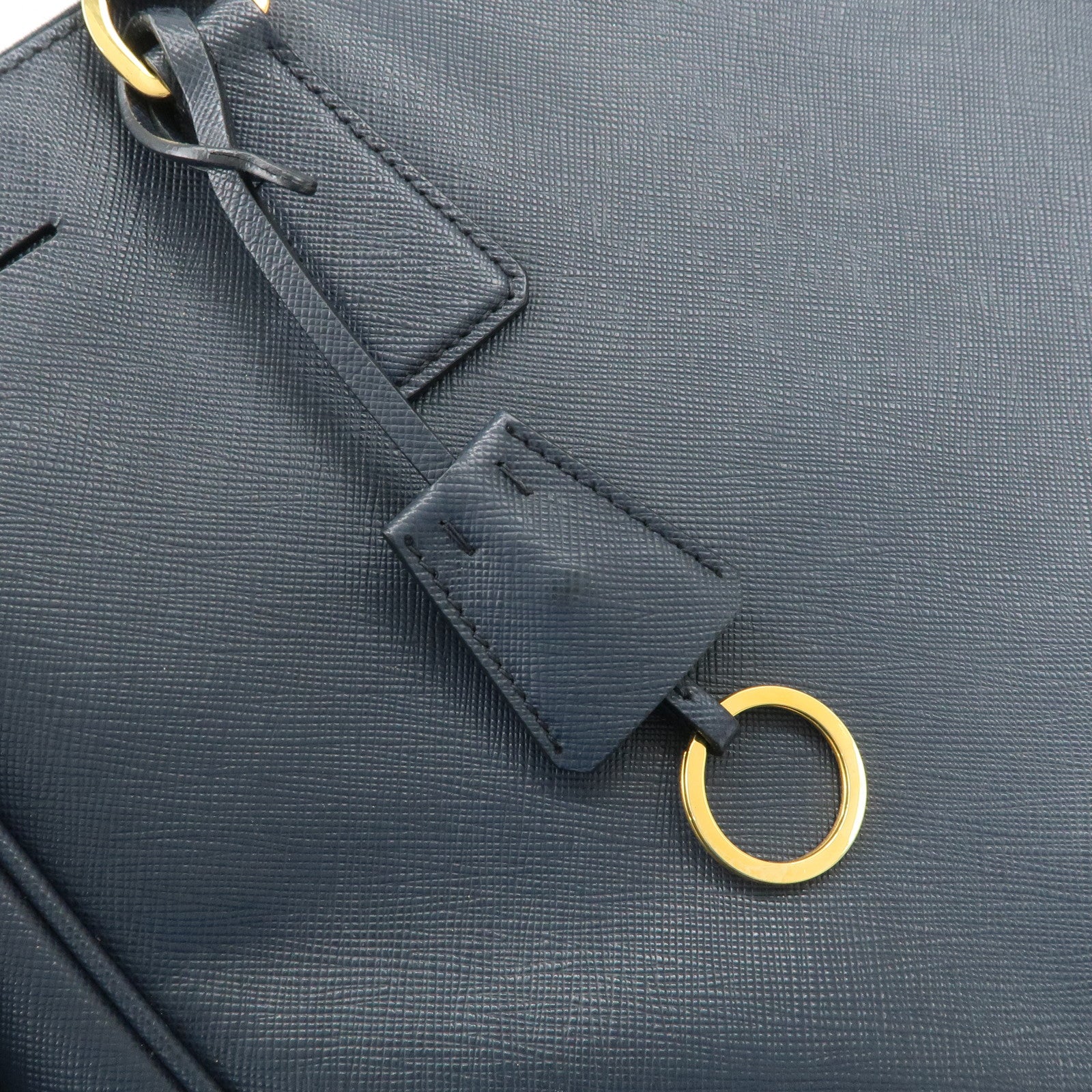 PRADA Galleria Saffiano Leather 2Way Bag Hand Bag Navy BN2274