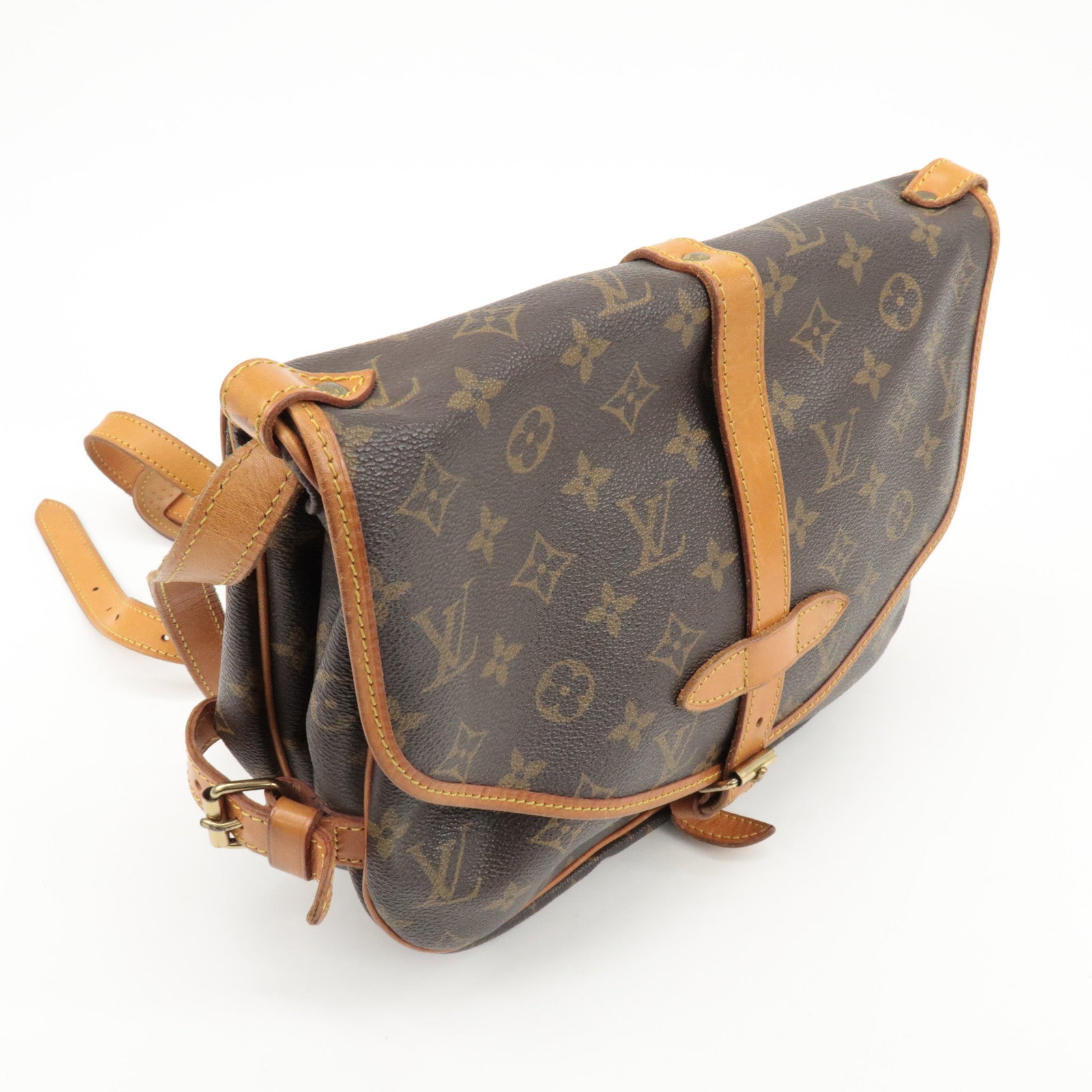 Louis Vuitton Monogram Saumur 30 Shoulder Bag Brown M42256 Used