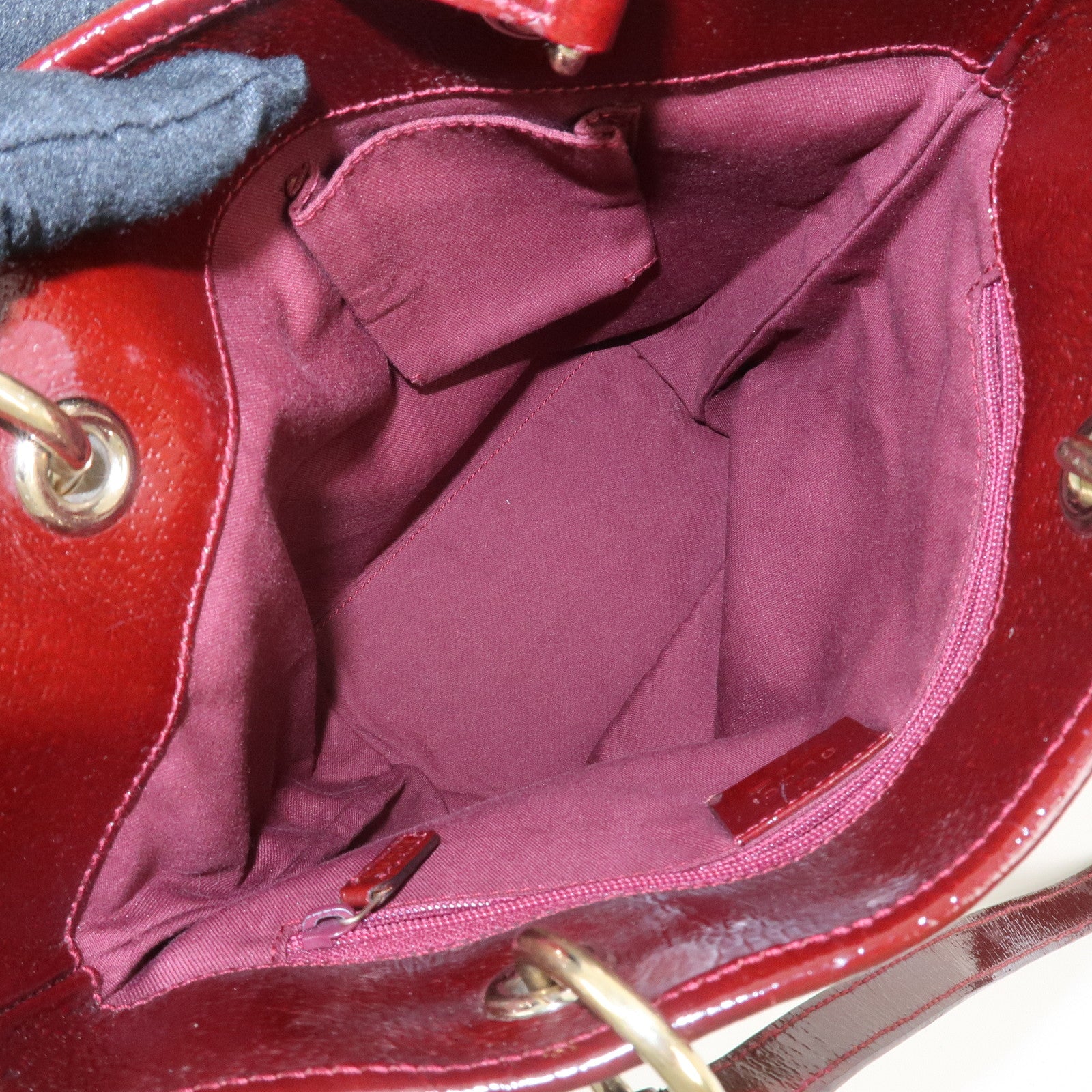 GUCCI GG Canvas Leather Tote Bag Hand Bag Brown Bordeaux 120840