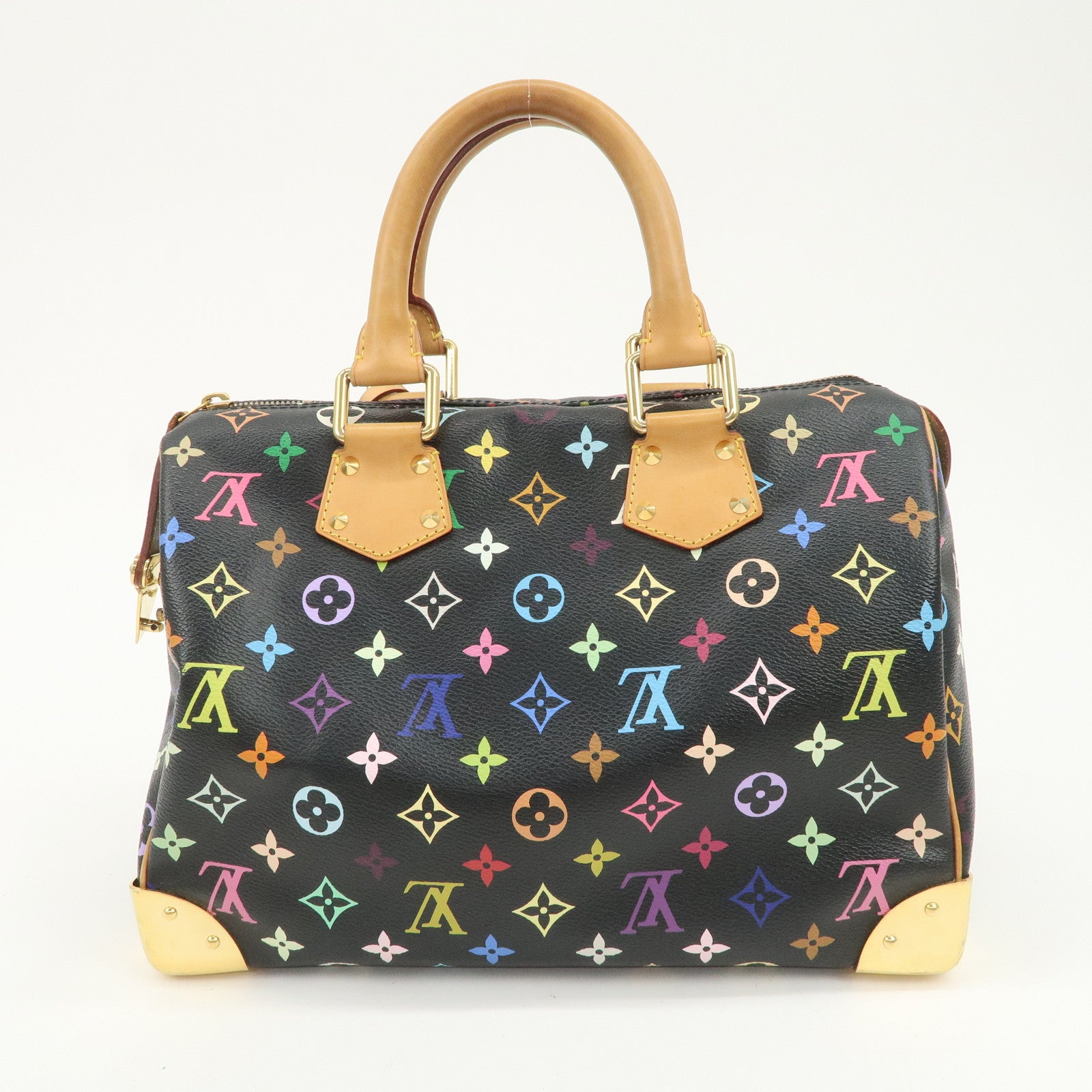 Louis Vuitton Monogram Multicolor Speedy 30 Boston Bag Noir M92642