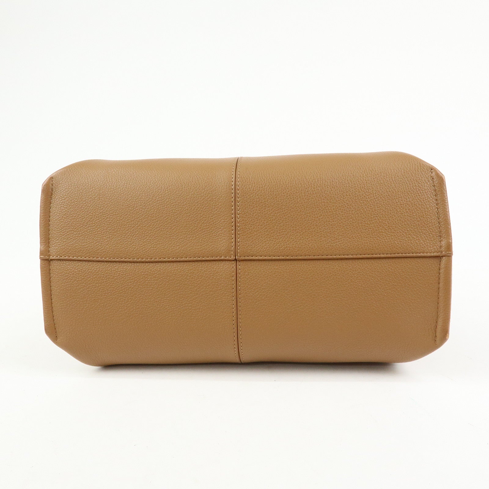 Polene Numero Neuf Grained Calf Leather 2Way Hand Bag Camel