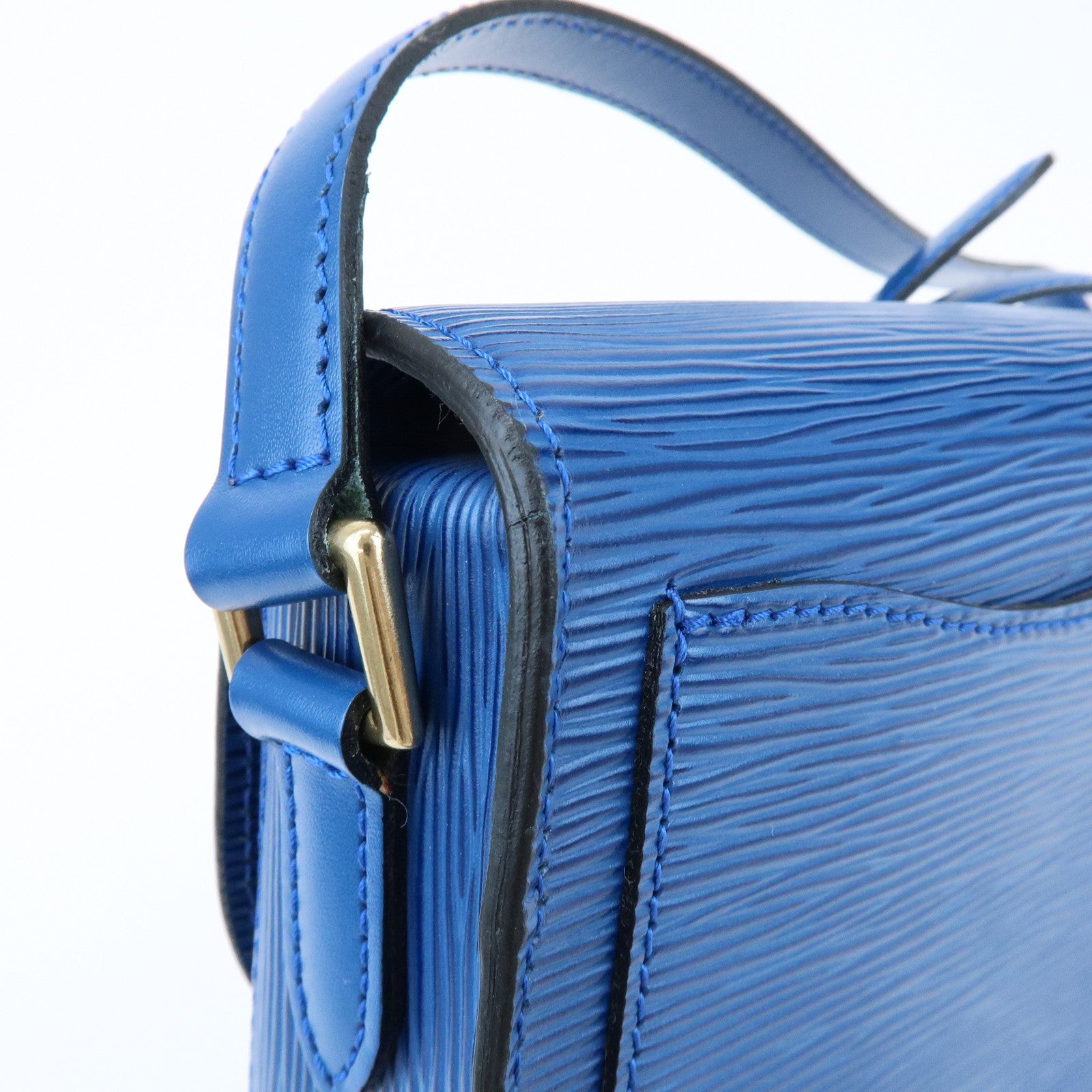 Louis Vuitton Epi Mini Saint Cloud Shoulder Bag Toledo Blue M52215