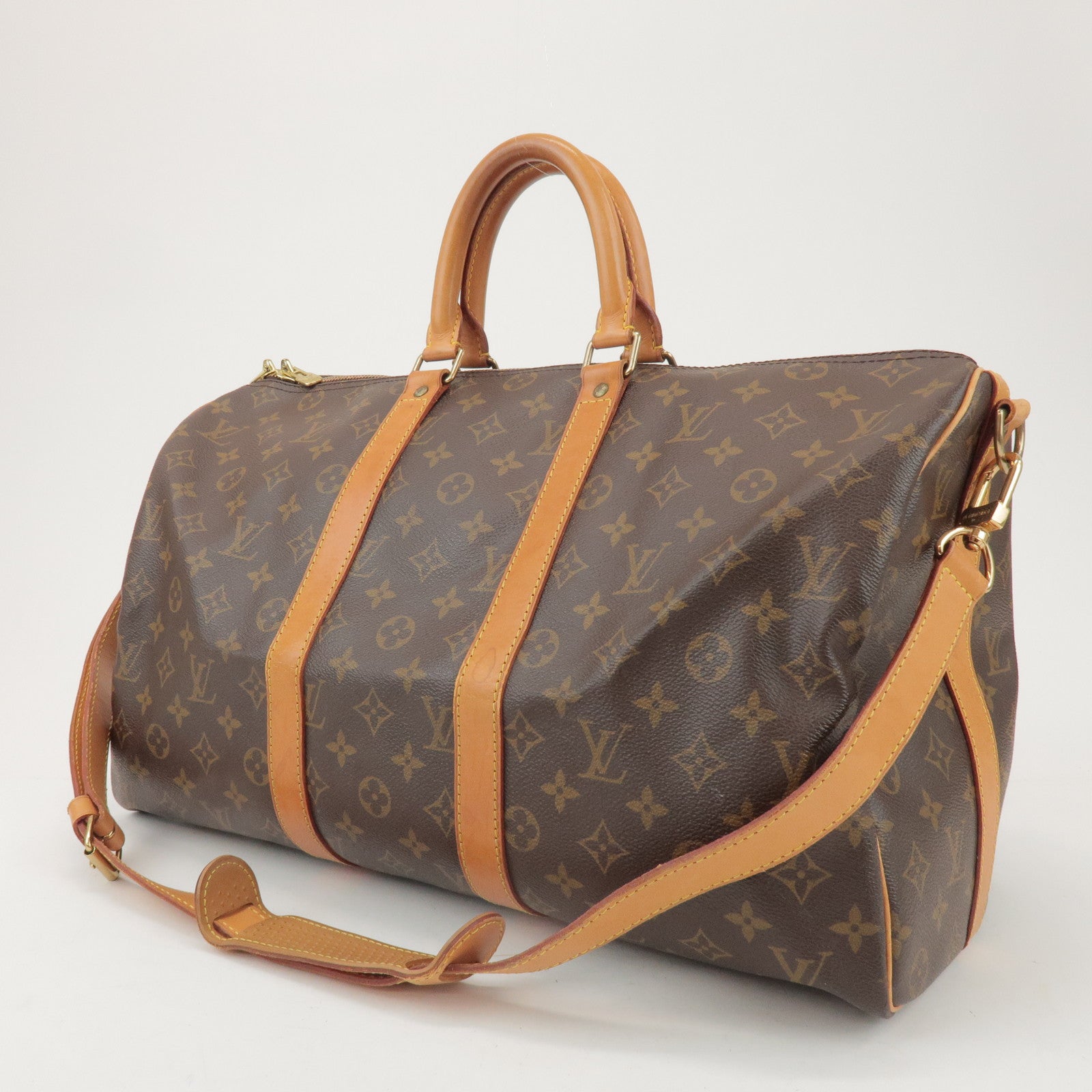 Louis Vuitton Monogram Keep All Bandouliere 45 Boston Bag M41418