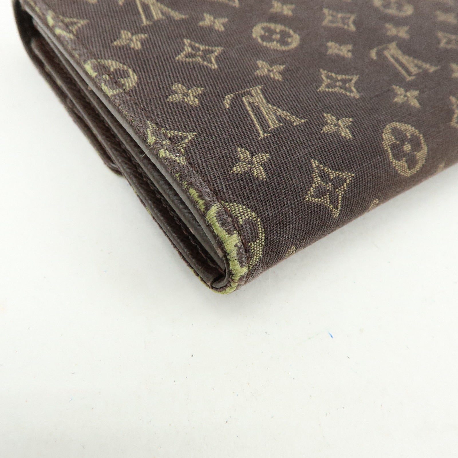 Louis Vuitton Monogram Mini Lin Canvas Long Wallet Brown M95234