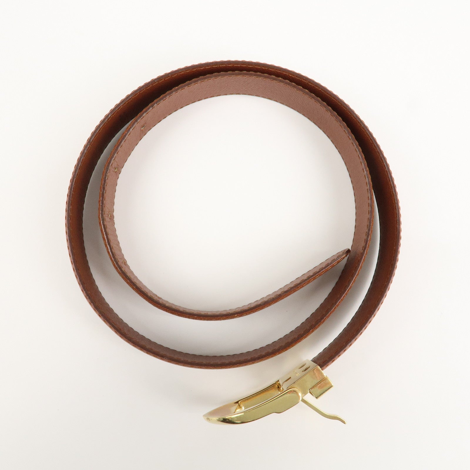 Louis Vuitton Taiga Leather Ceinture Belt 110/44 Brown M6840 Used