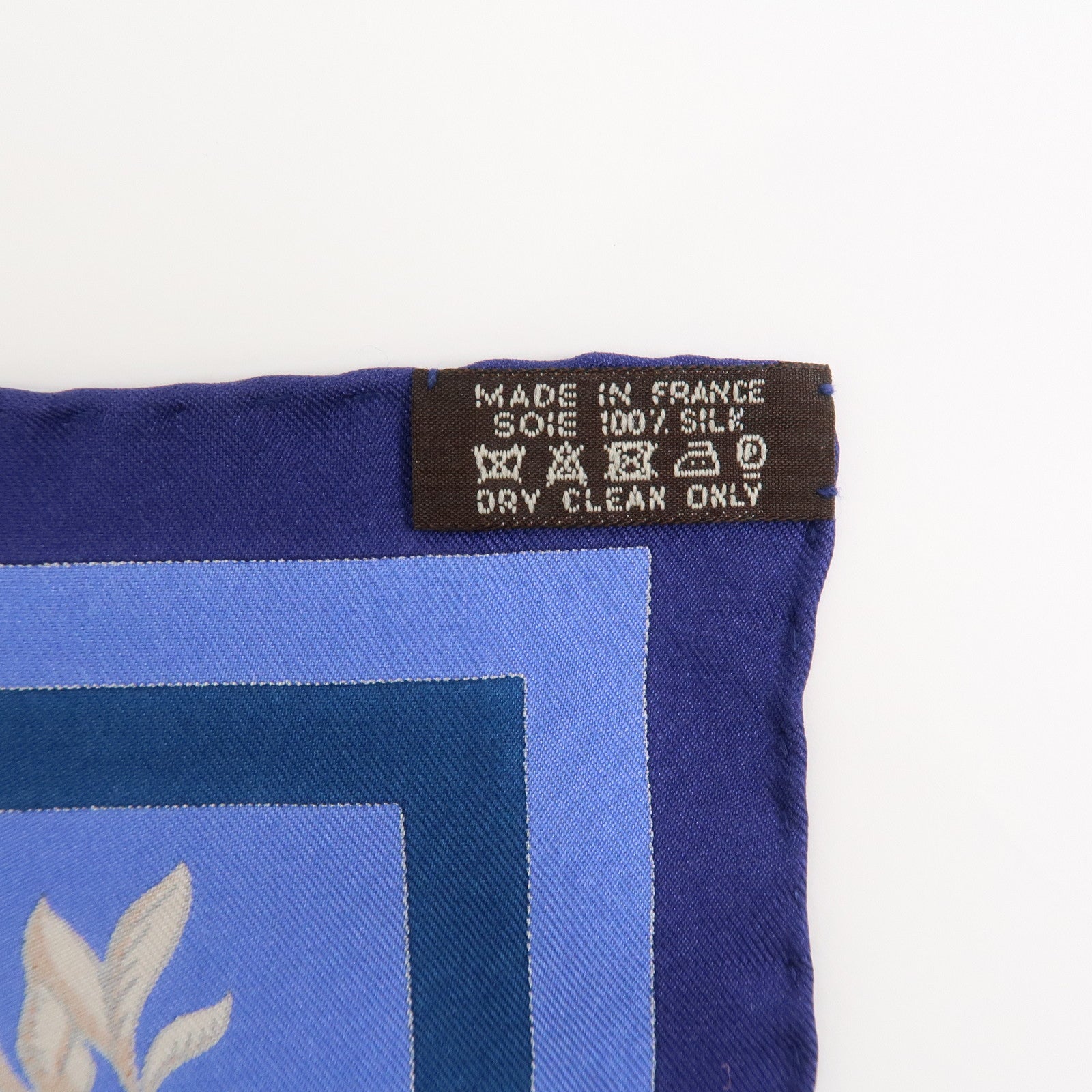 HERMES Carre 90 Silk 100% Scarf DELLA CAVALLERIA Blue Brown