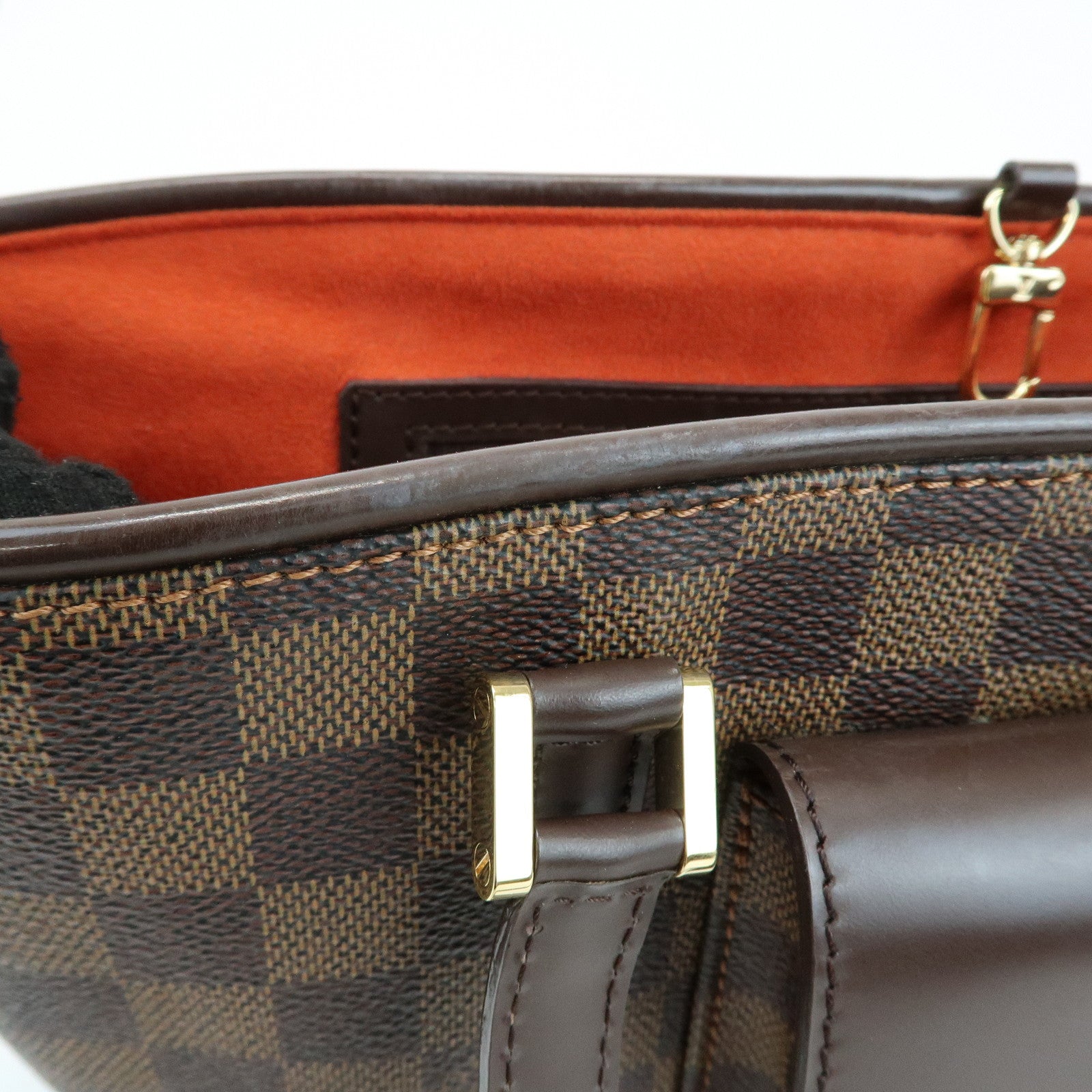 Louis Vuitton Damier Manosque PM Canvas Tote Bag Ebene N51121