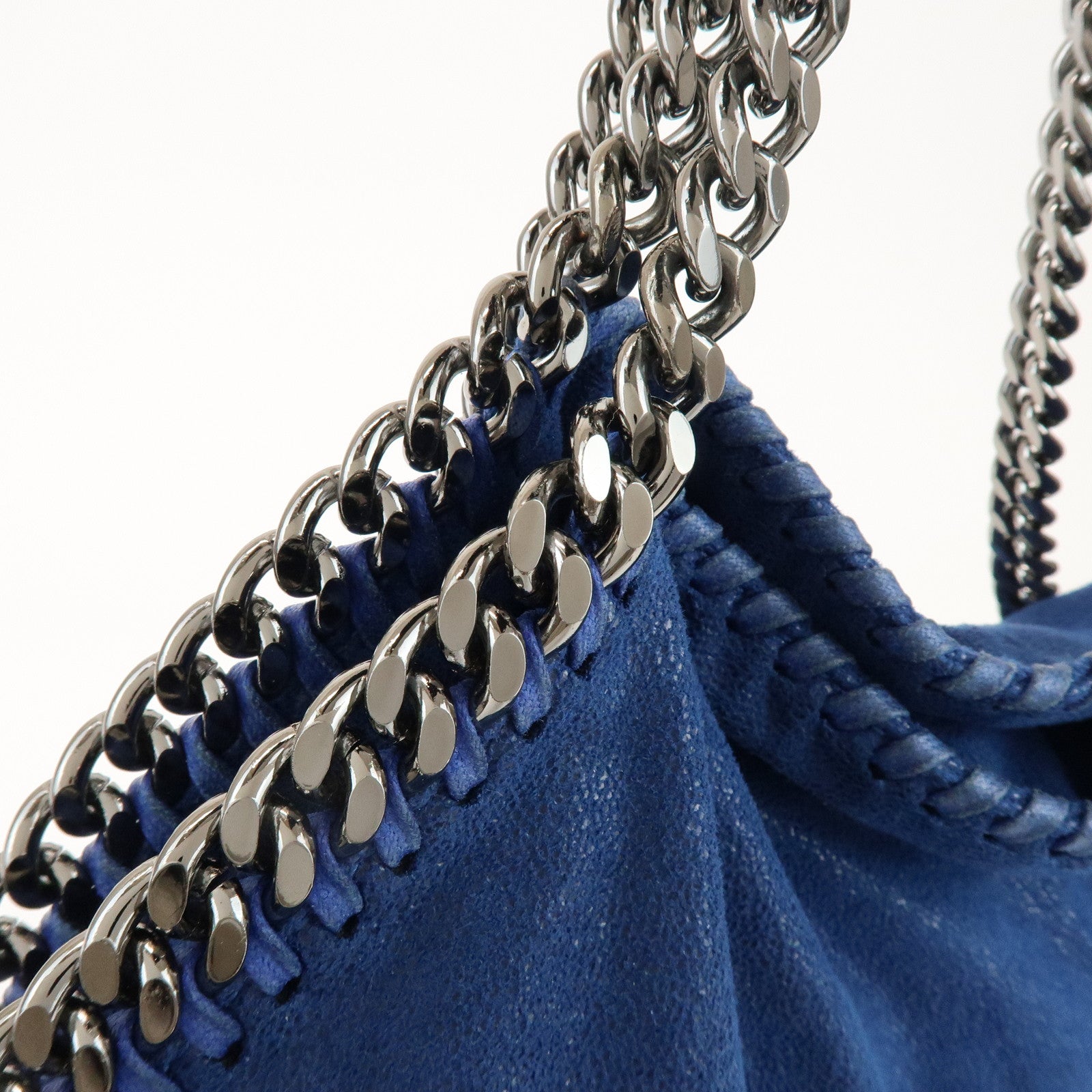 STELLA MCCARTNEY Falabella 2Way Shoulder Bag Tote Bag Blue Silver