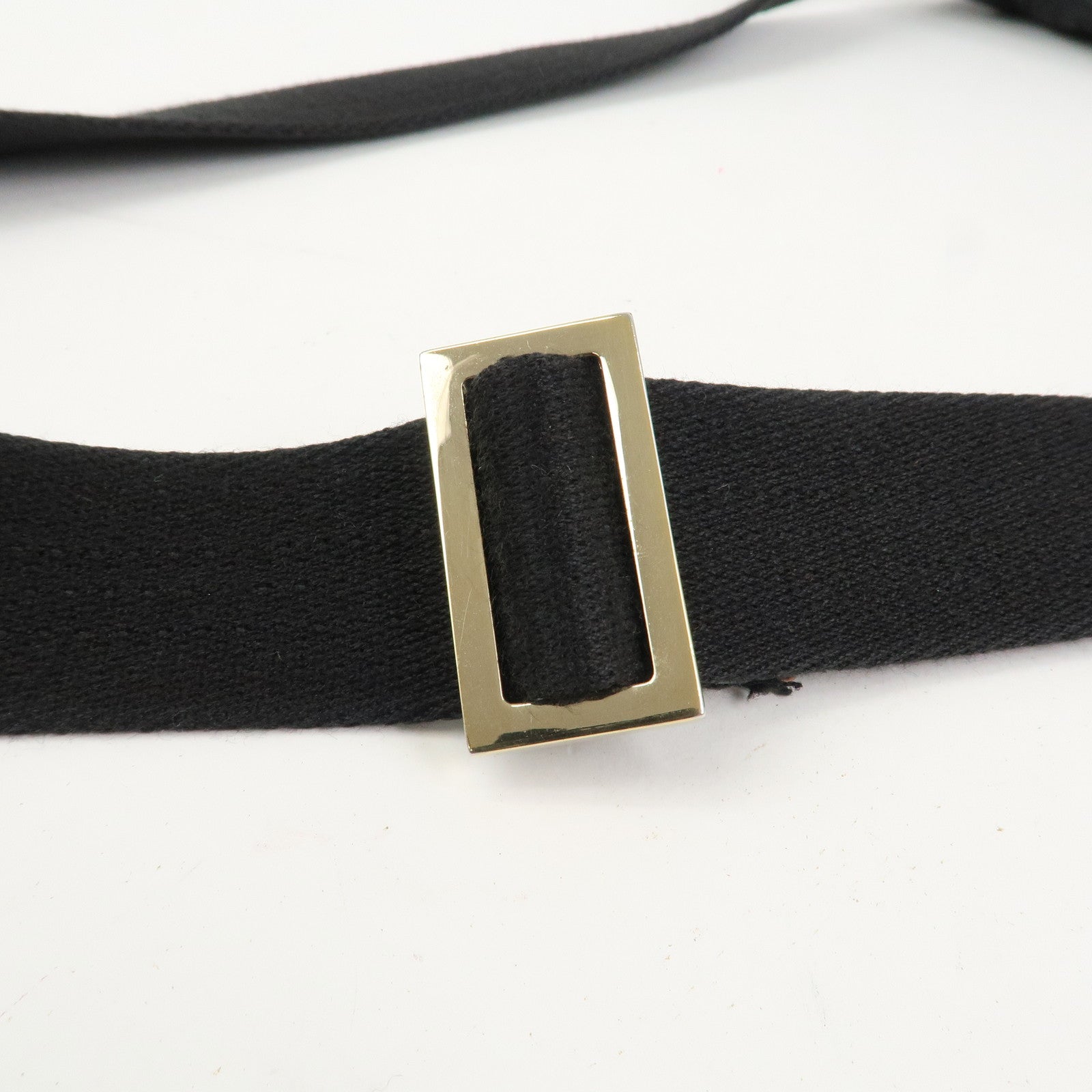 FENDI Zucchino Canvas Leather Shoulder Crossbody Bag Black 8BT090