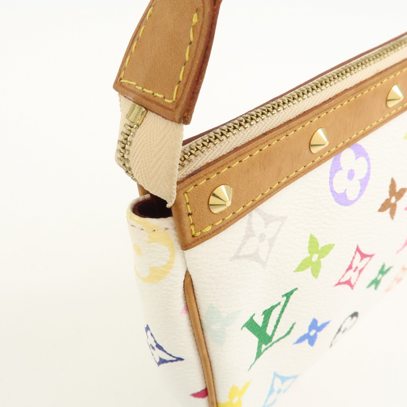 Louis Vuitton Monogram Multicolor Pochette Accessoires Blanc M92649