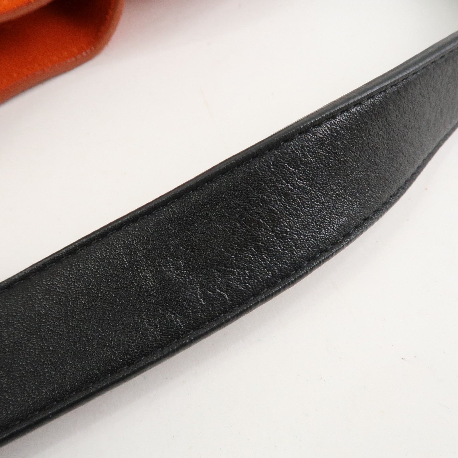 CELINE Suede Calf Leather Shoulder Bag Hand Bag Orange Black