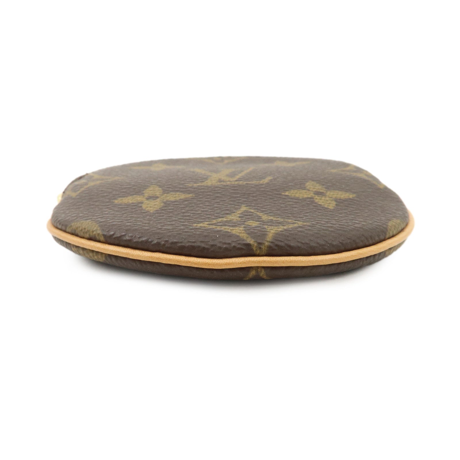 Louis Vuitton Monogram Porte Monnaie Rond Coin Case Brown M61926 Used