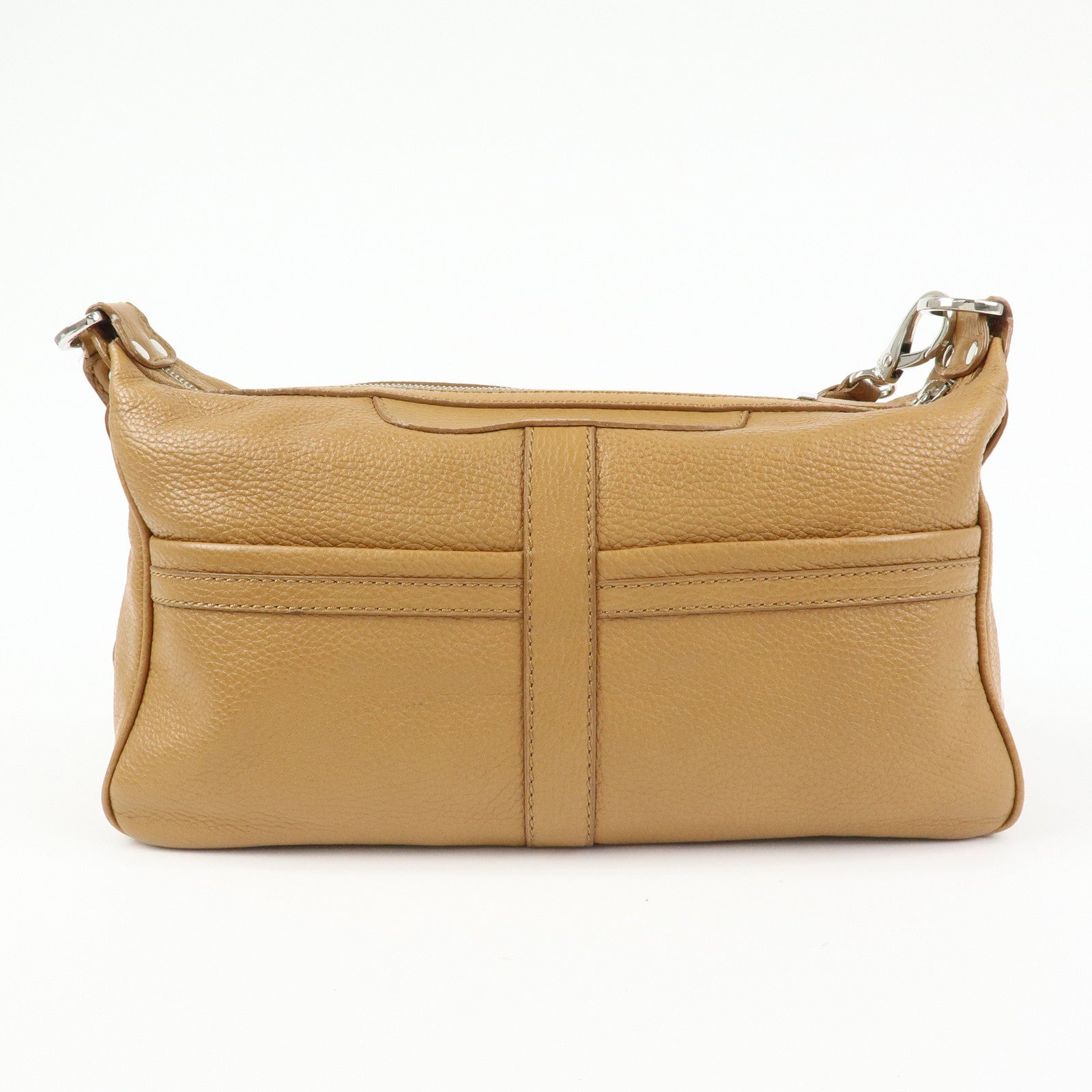 TOD'S  Miky Leather Shoulder Bag Crossbody Bag Camel Light Brown