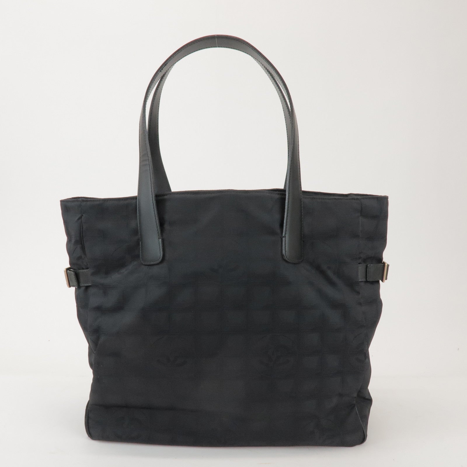 CHANEL New Travel Line Nylon Jacquard Leather Tote Bag GM A15825