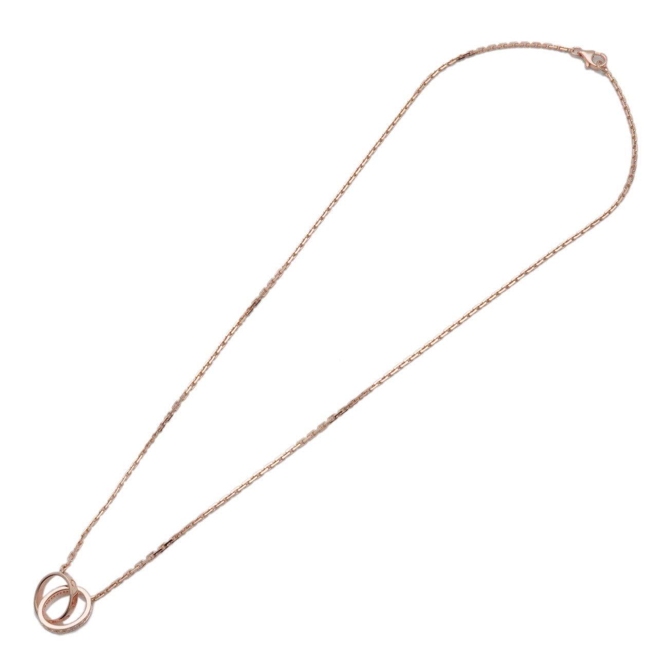 Cartier Baby Love Diamond Necklace K18 750PG Rose Gold