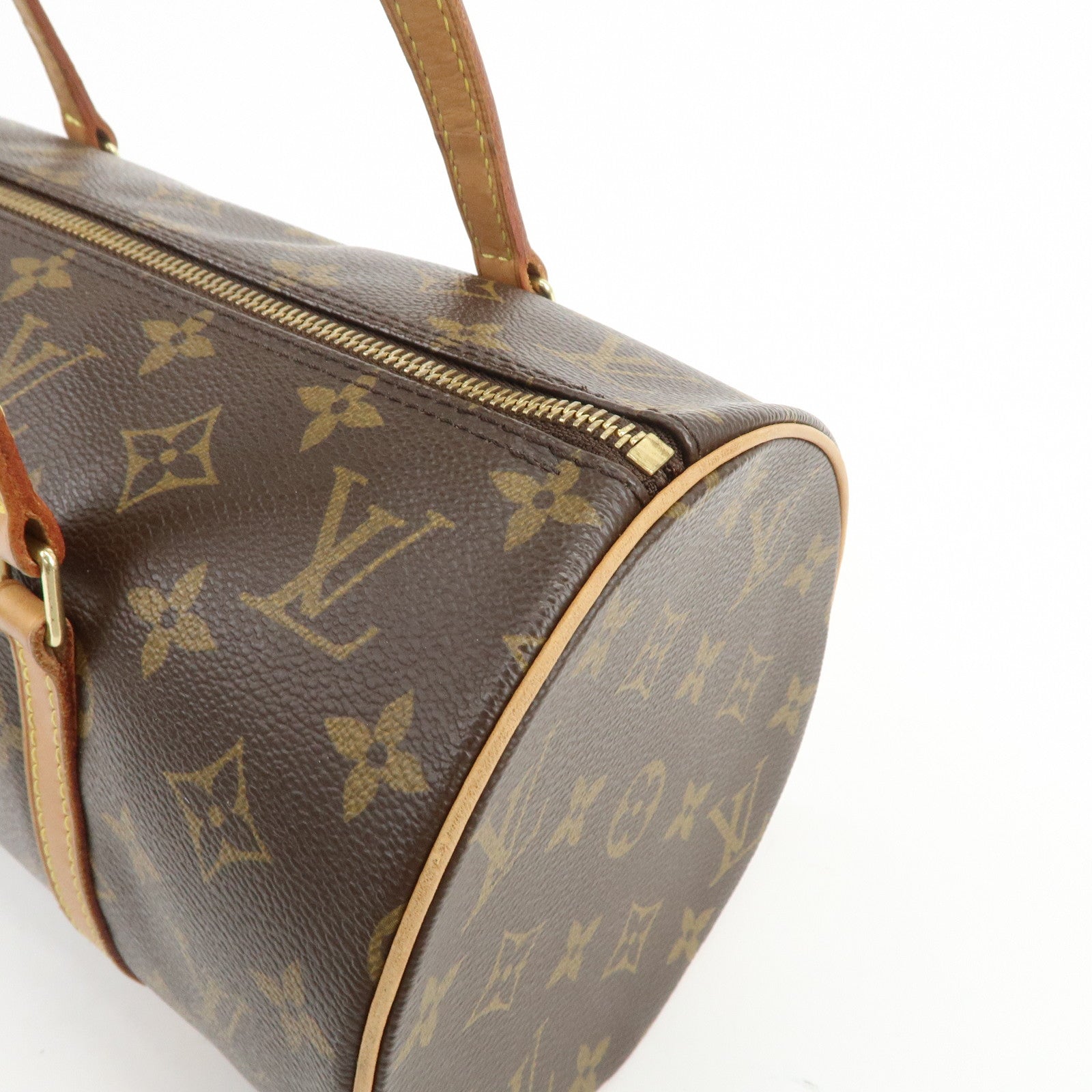 Louis Vuitton Monogram Papillon 30 Hand Bag Brown M51385