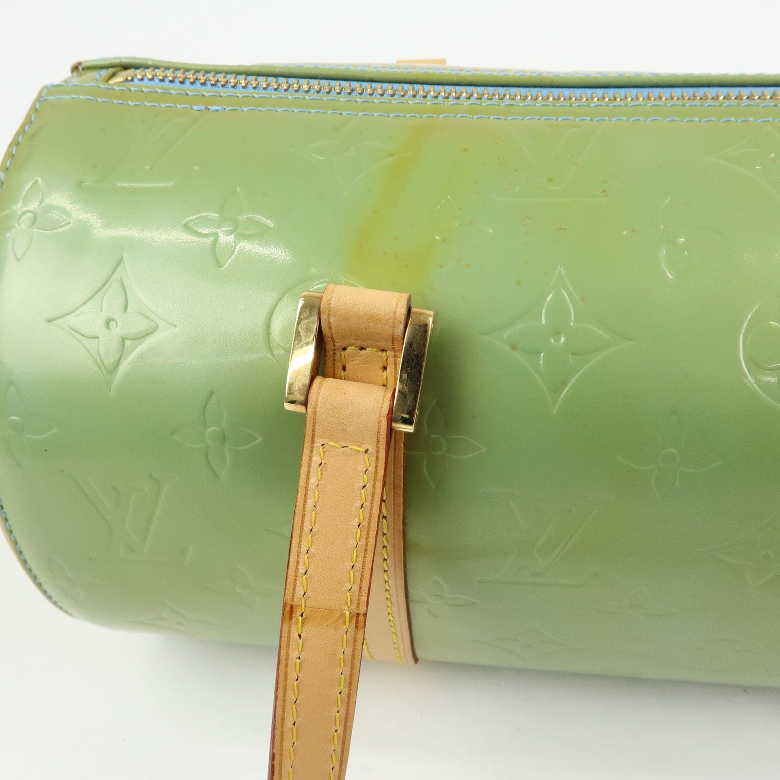 Louis Vuitton Monogram Vernis Bedford Hand Bag Baby Blue M91007