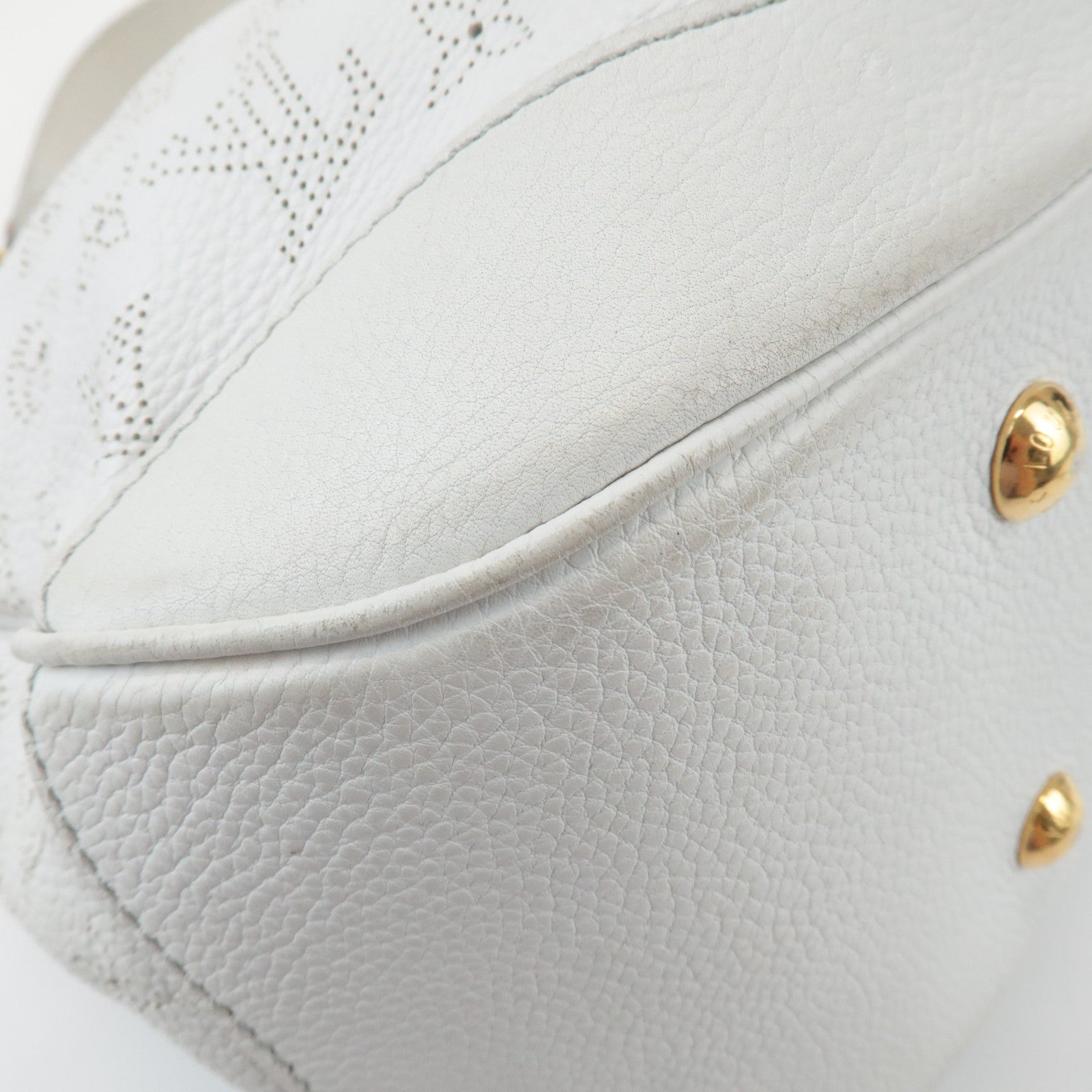 Louis Vuitton Monogram Mahina Solar PM Hand Bag Blanc M93126 Used