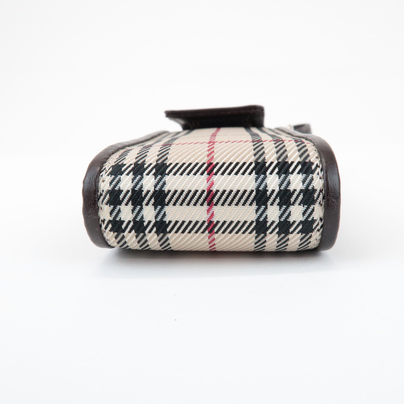BURBERRY Nova Plaid Mini Pouch Beige Brown