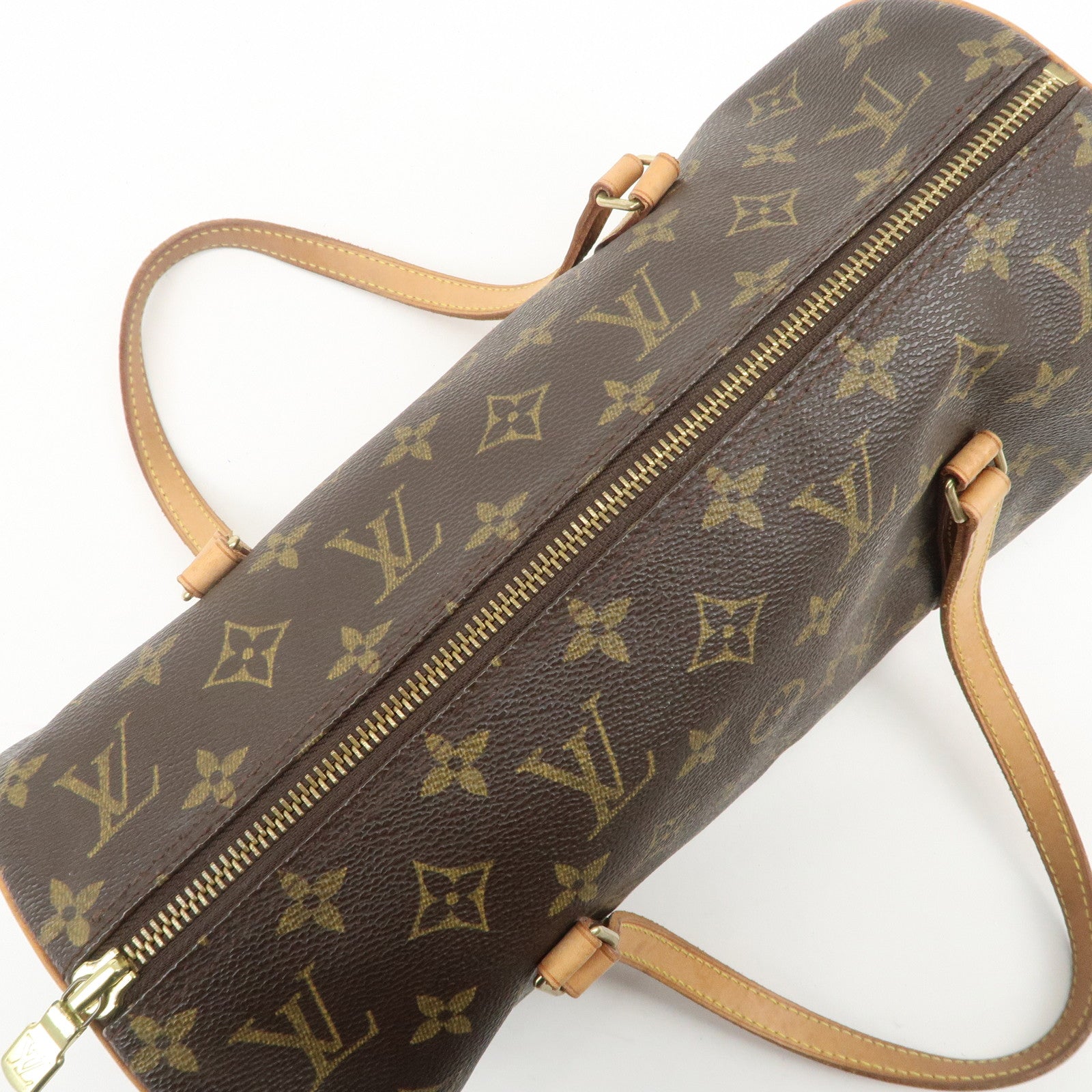 Louis Vuitton Monogram Papillon 30 Hand Bag Brown M51385