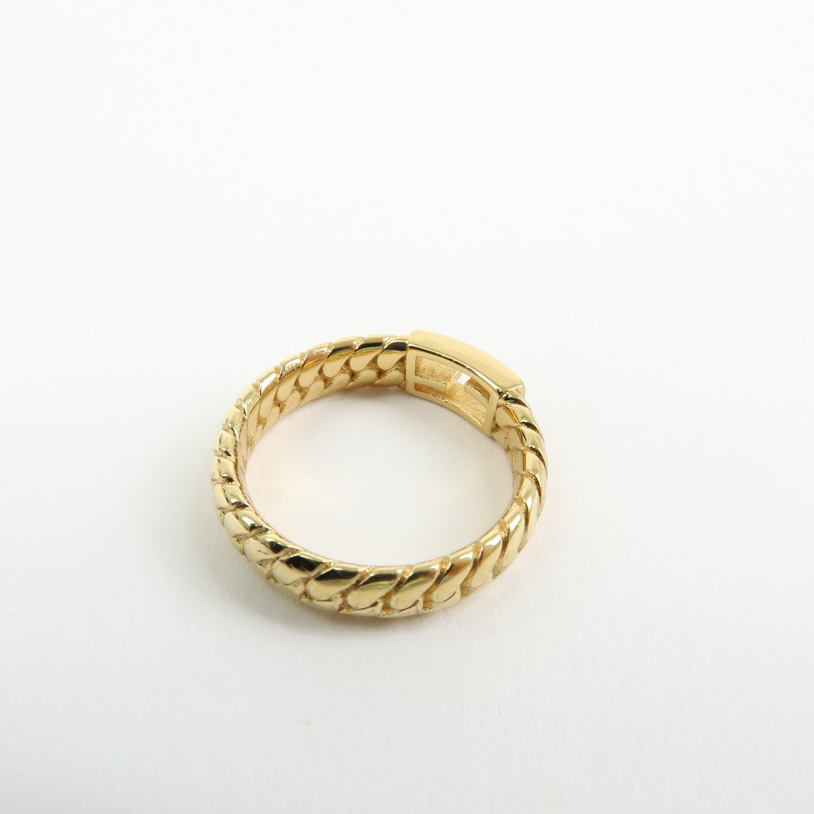 FENDI Baguette Ring Metal Ring Gold Size M US7 EU54 HK15
