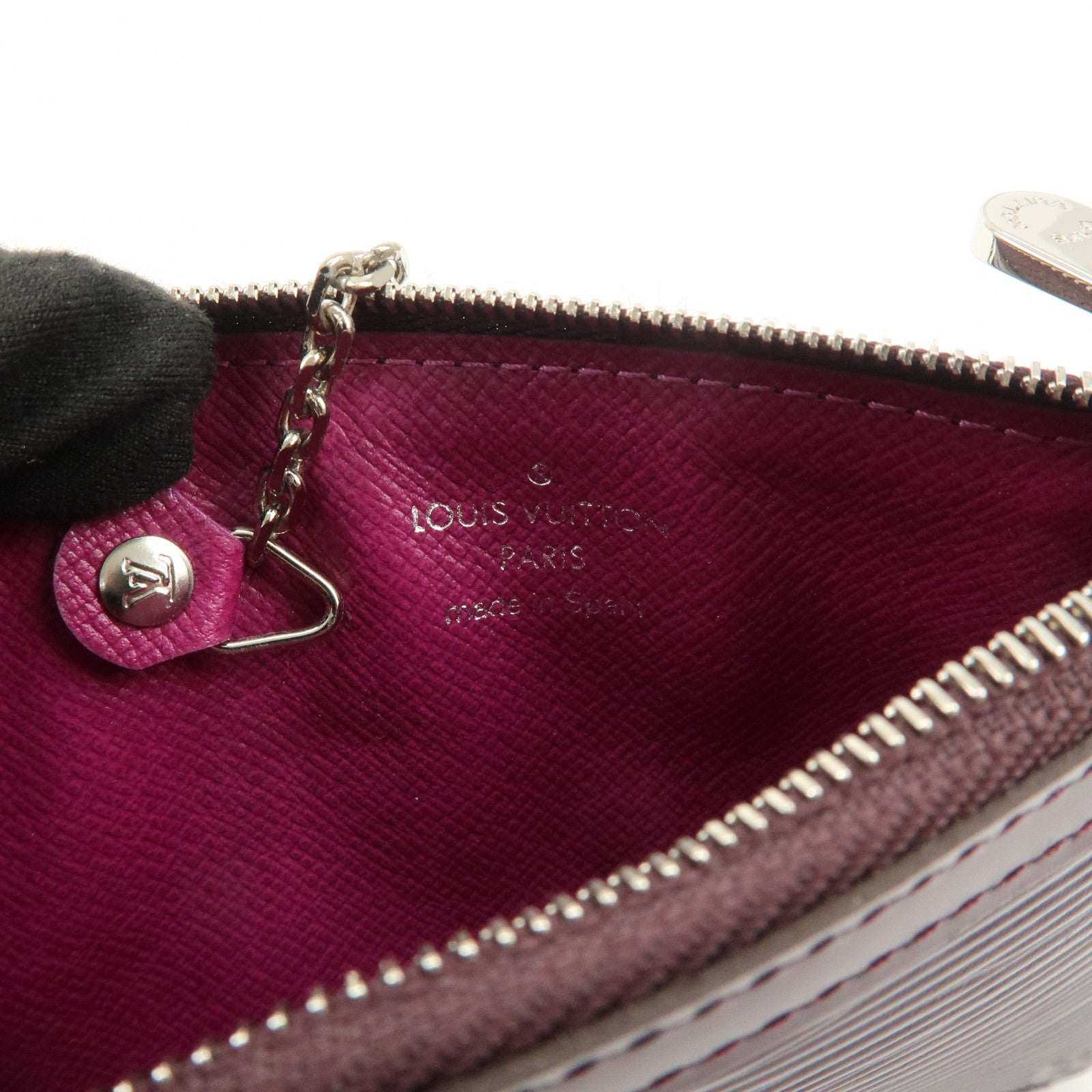 Louis Vuitton Epi Pochette Cles NM Coin Case Key Case Cassis M6660K
