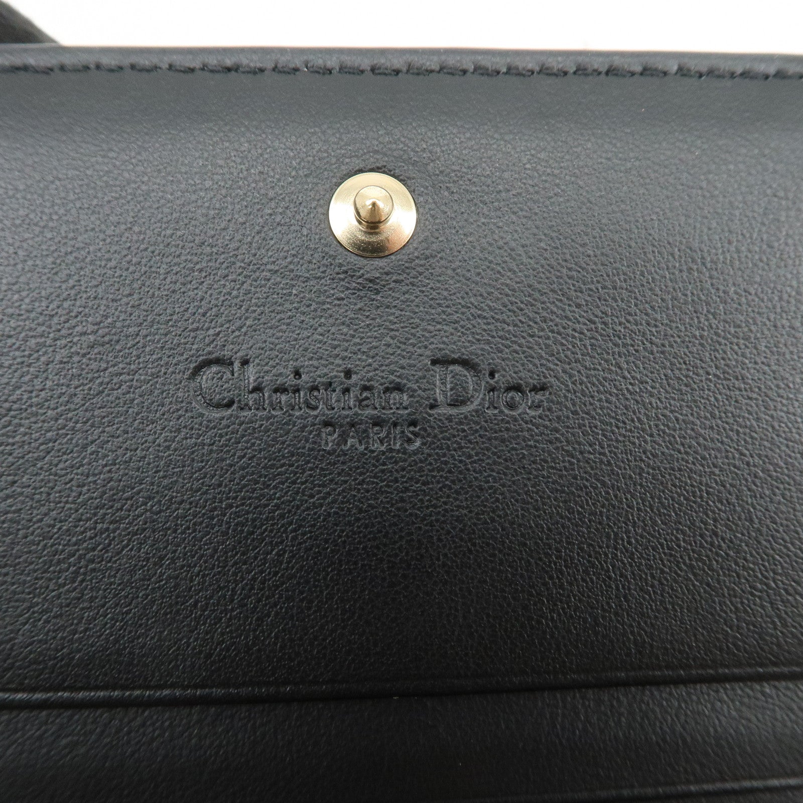 Christian Dior Leopard Embossed Leather Bi-fold Compact Wallet Pink