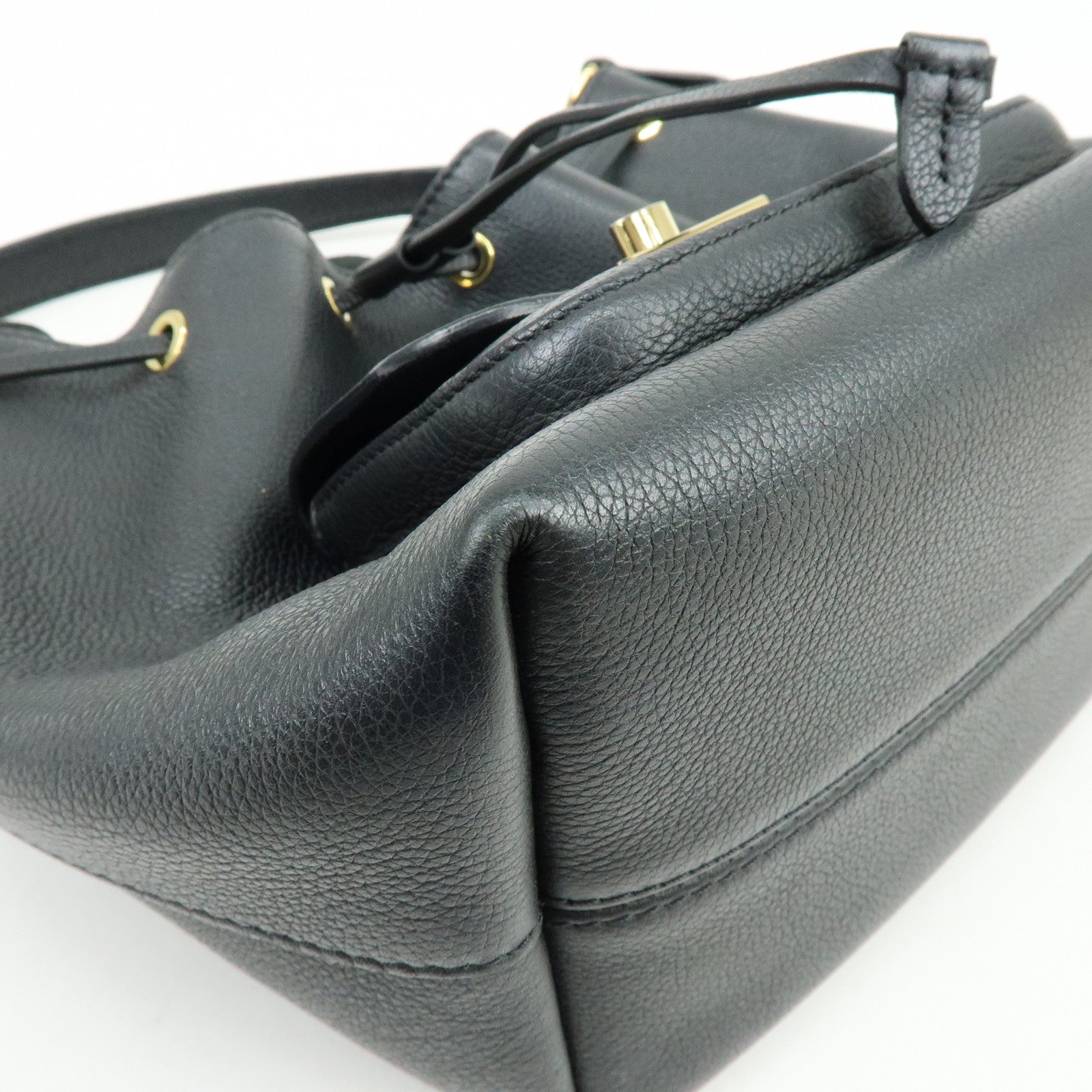 Louis Vuitton Lockme Bucket NV 2Way Bag Hand Bag Black M57687