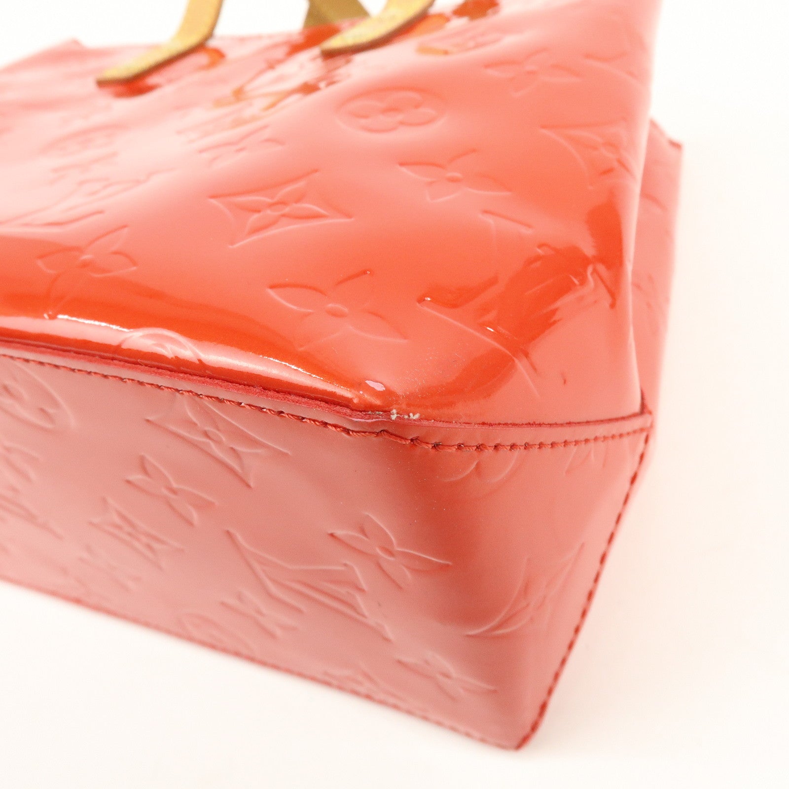 Louis Vuitton Monogram Vernis Lead PM Hand Bag Rouge M91088