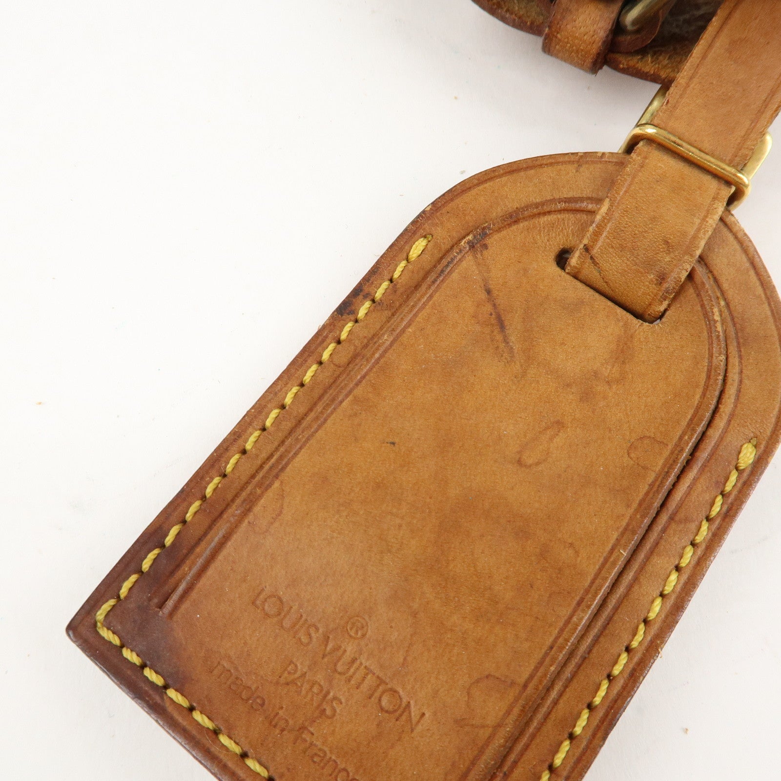 Louis Vuitton Set of 10Nume Leather Name Tag & Poignet Natural Used