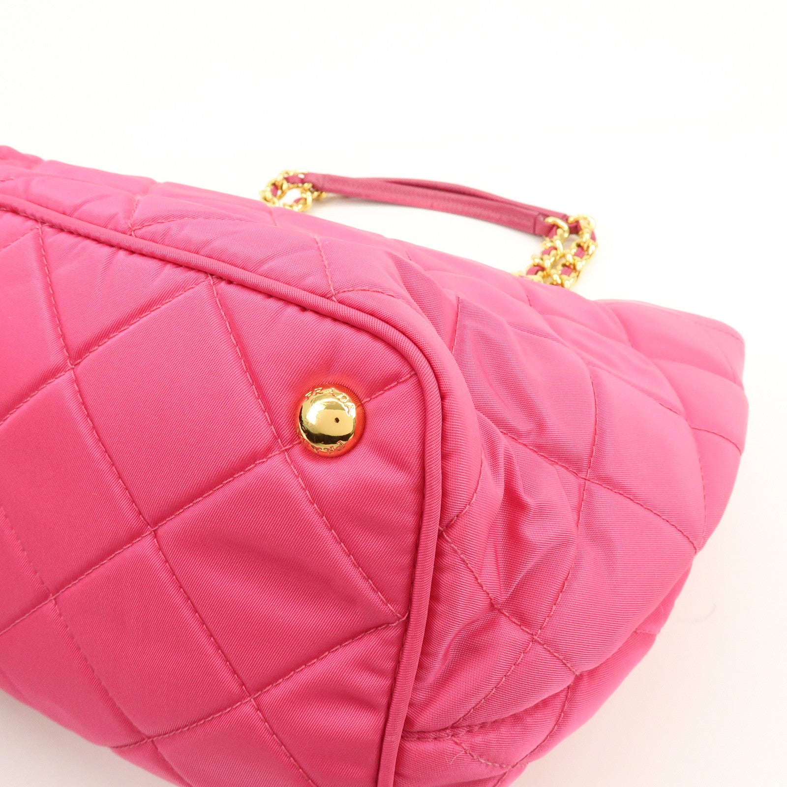 PRADA Triangle Logo Nylon 2Way Hand Bag Shoulder Bag Pink BN2740